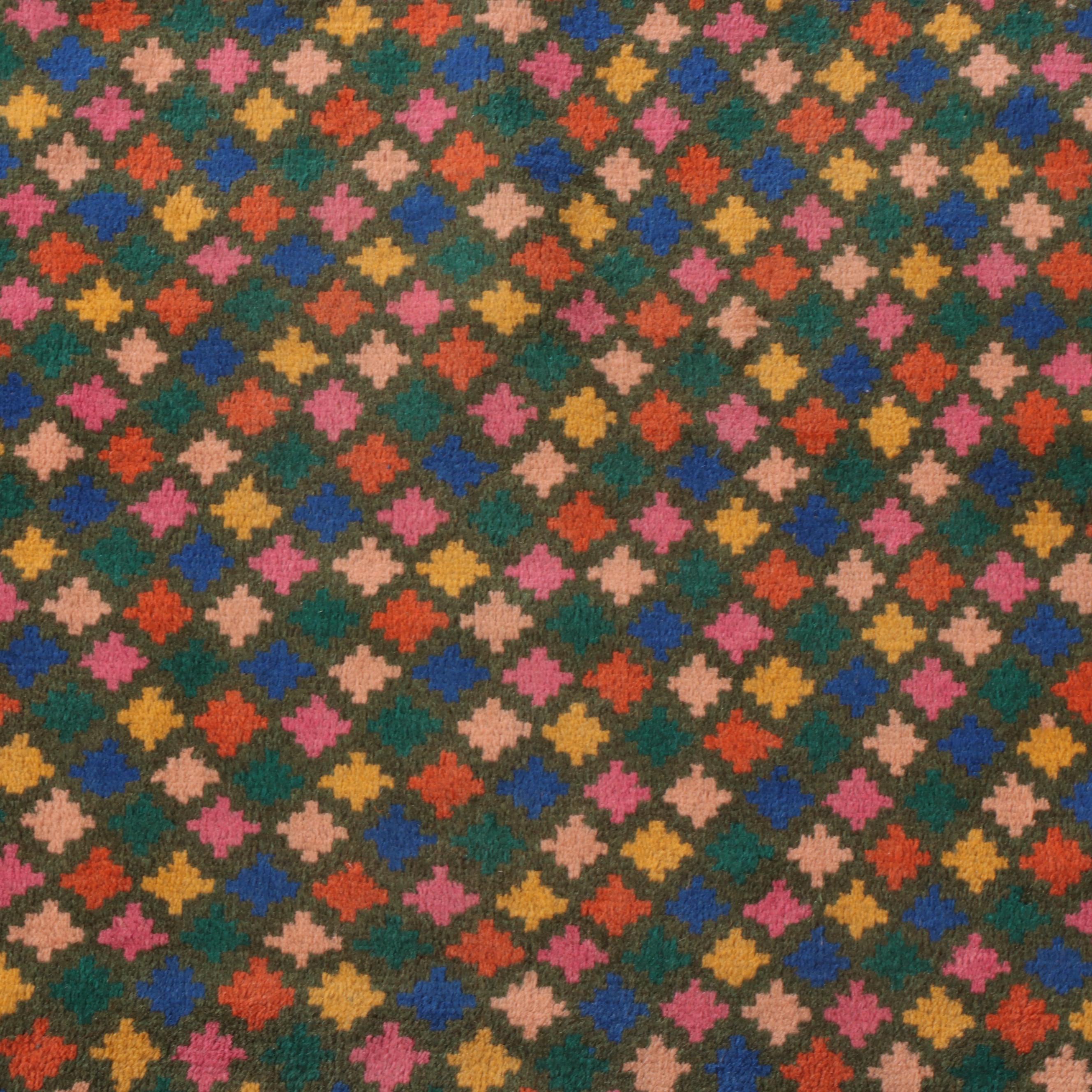 3' x 4'6 Hand-Knotted Indo-Persian Gabbeh Accent Rug