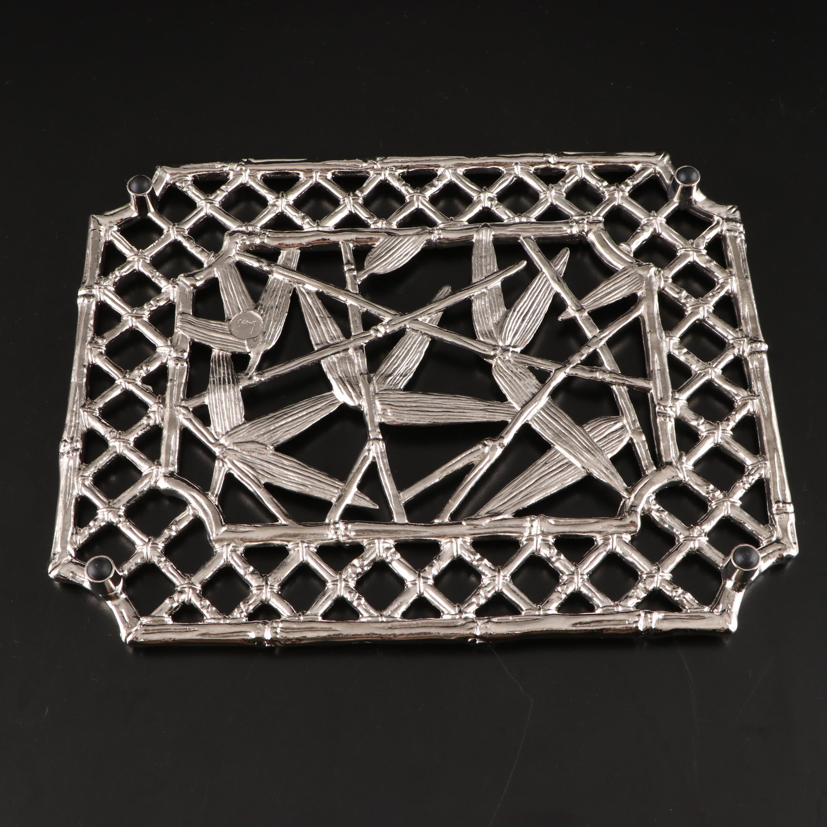 Michael Aram Trivet and Creamer with Mariposa Bowl and Godinger Shakers