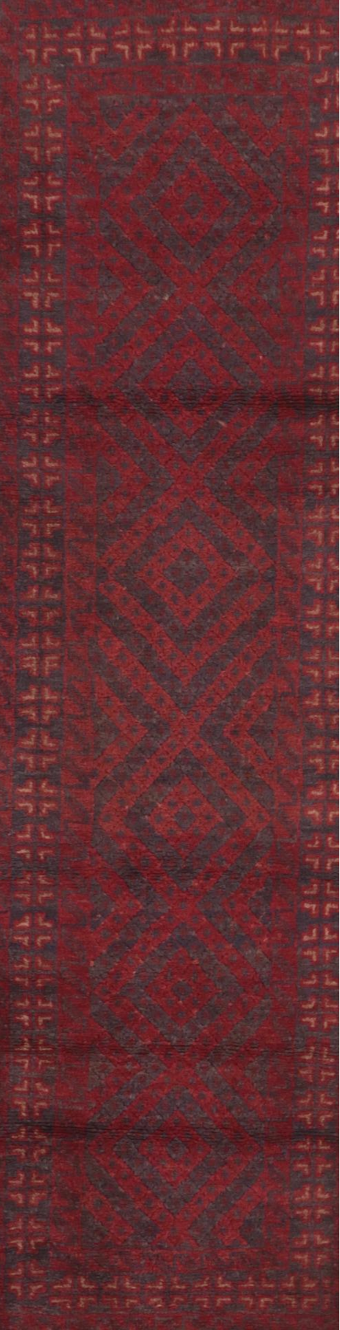 2'2 x 8'5 Hand-Knotted Afghan Mixed Technique Carpet Runner