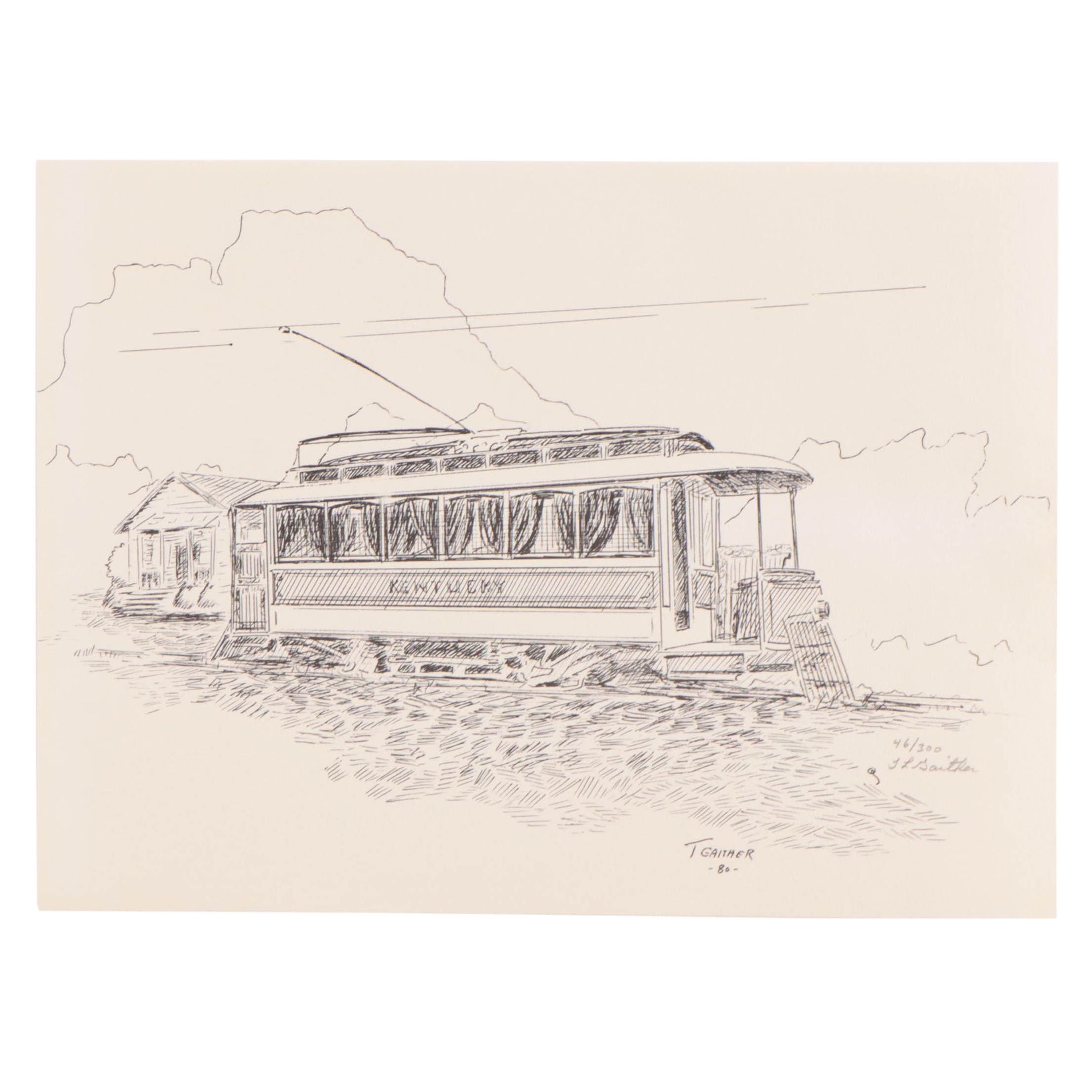 Thomas Gaither Lithograph "The 'Kentucky' "