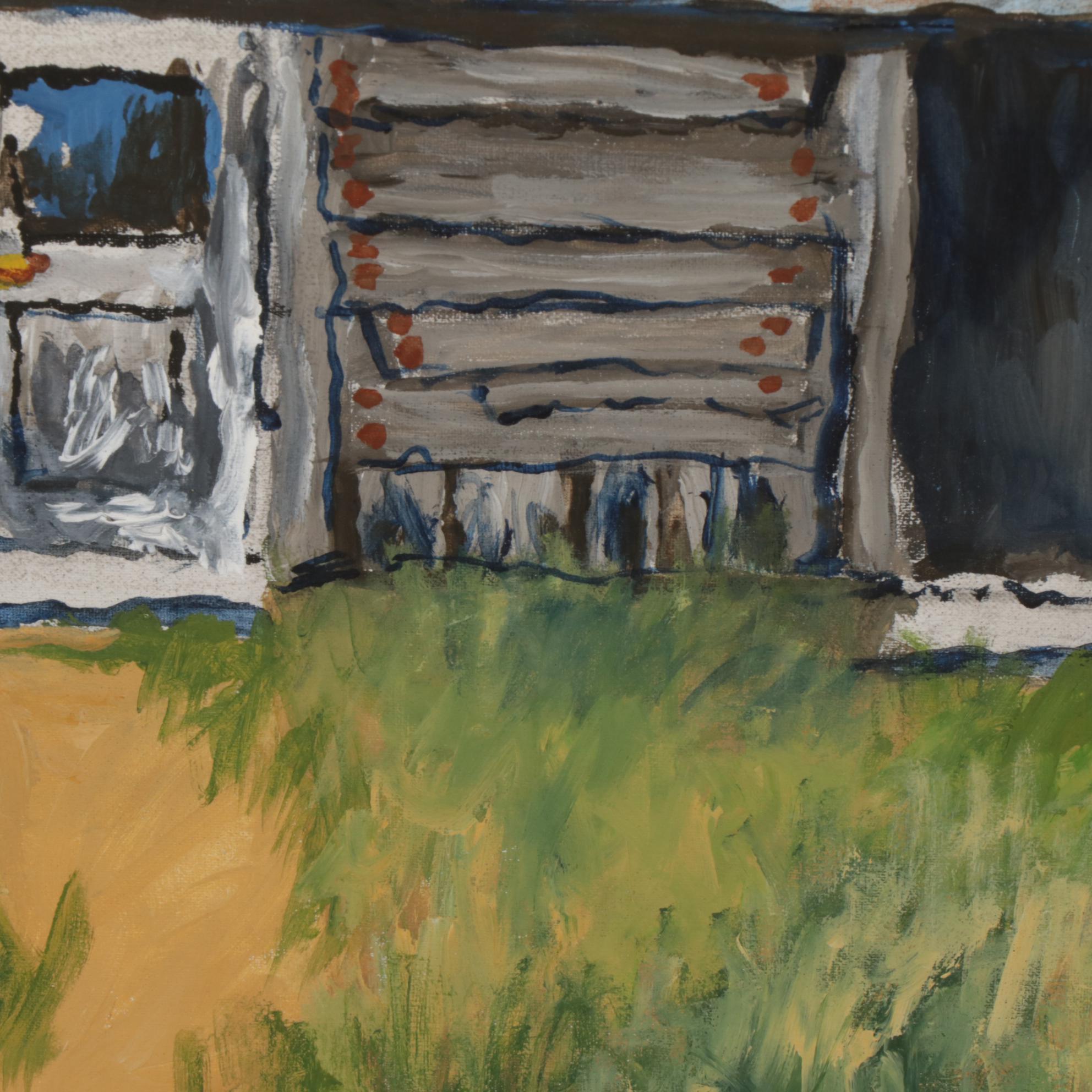 Charles Gelsleichter Acrylic Paintings of Rural Cottages, Circa 2000