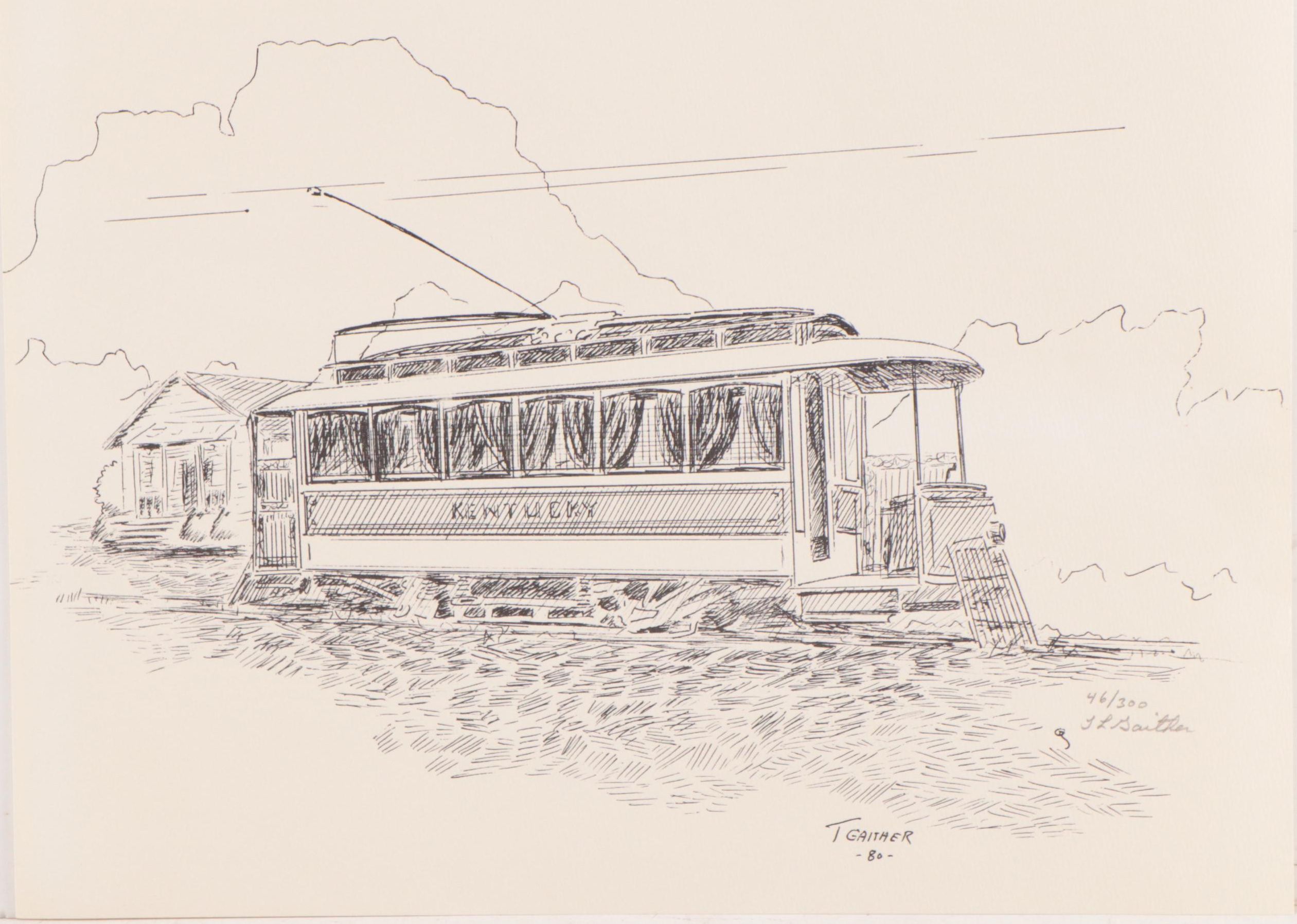 Thomas Gaither Lithograph "The 'Kentucky' "