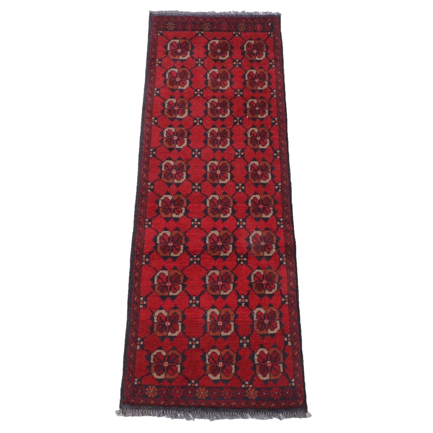 1'8 x 4'8 Hand-Knotted Afghan Kunduz Accent Rug