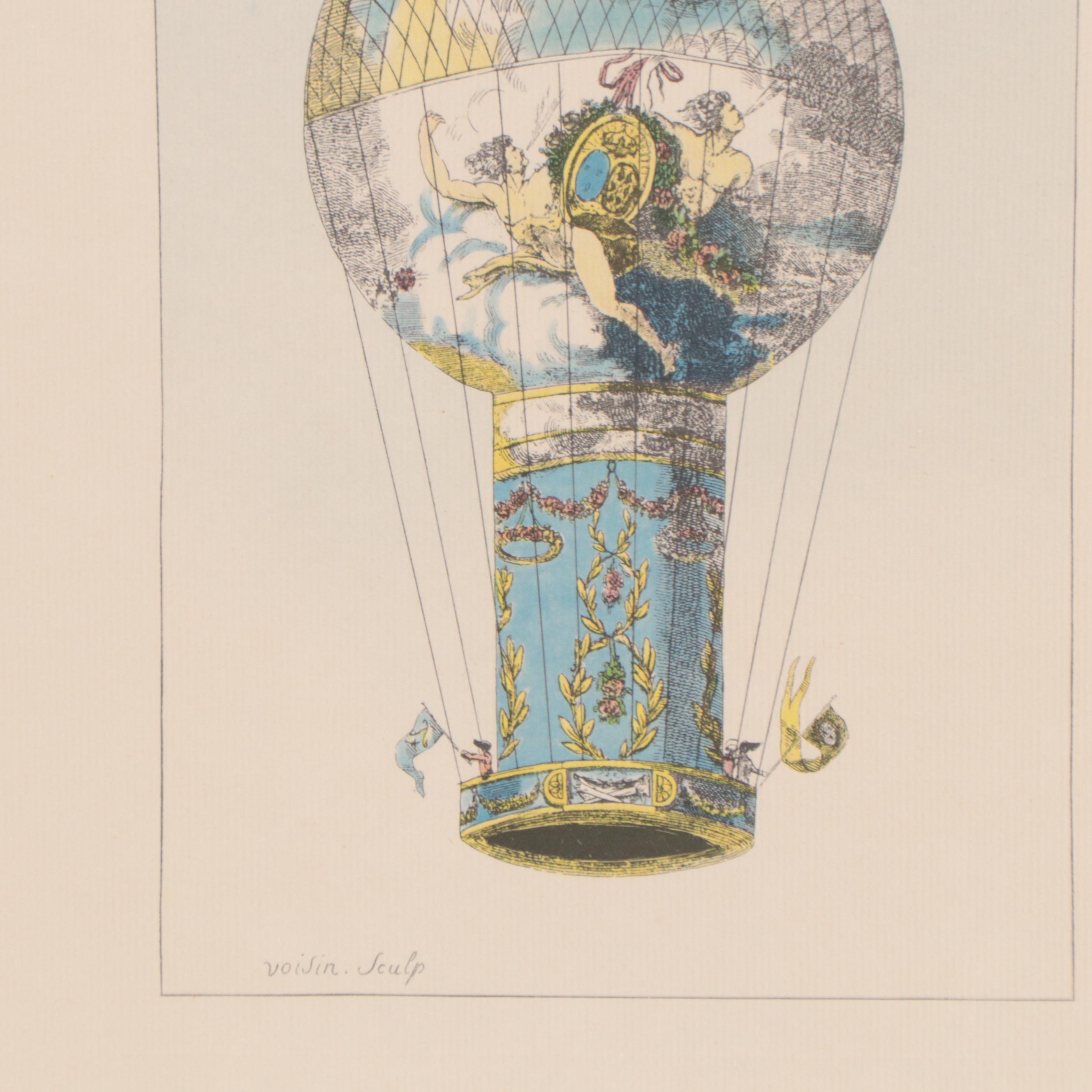 Halftone After Rozier "L'Aéro - Montgolfière dénommée 'Tour de Calais' "