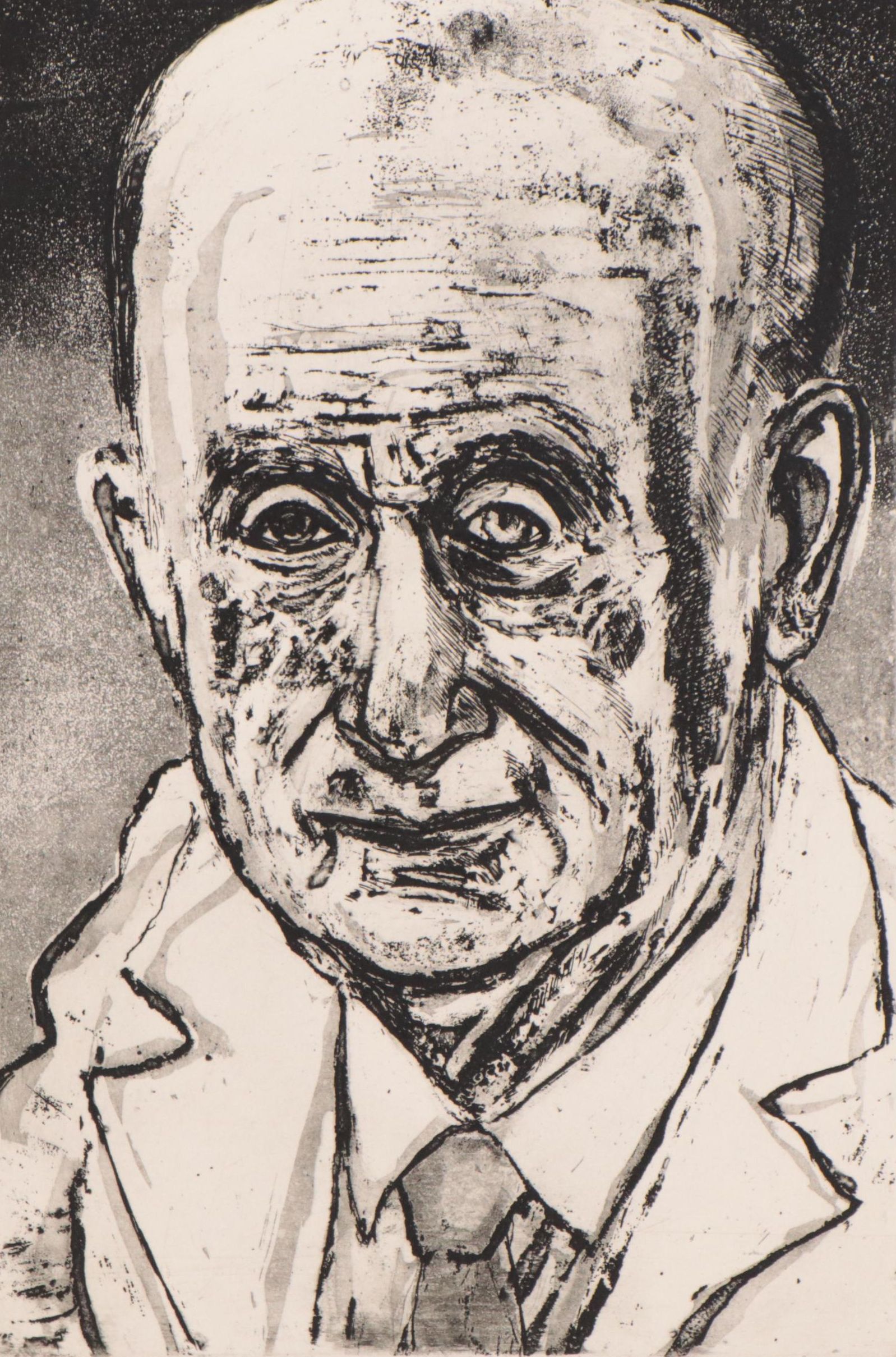 Sidney Chafetz Etching With Aquatint "Dr. Zollinger," 1975