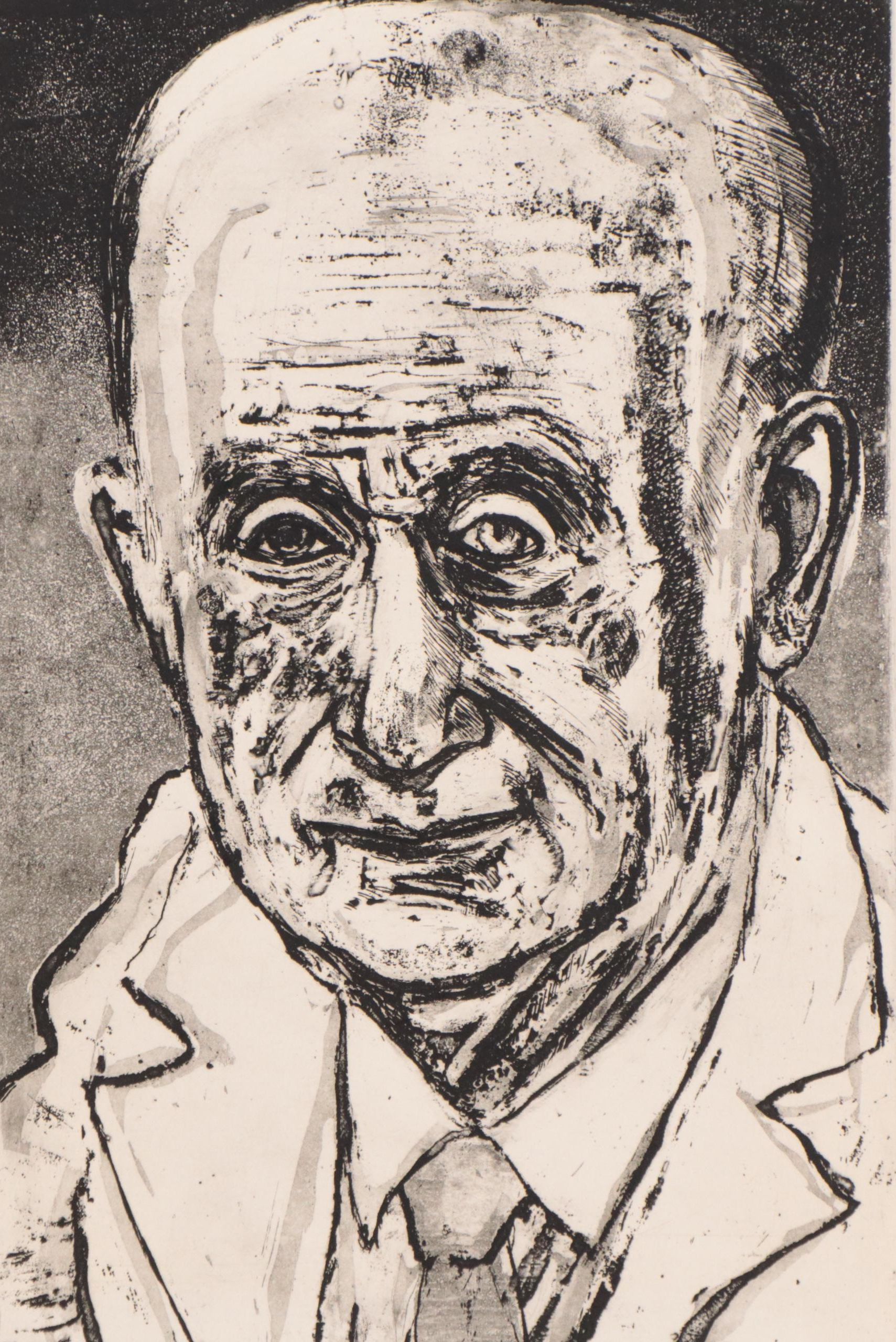 Sidney Chafetz Etching With Aquatint "Dr. Zollinger," 1975