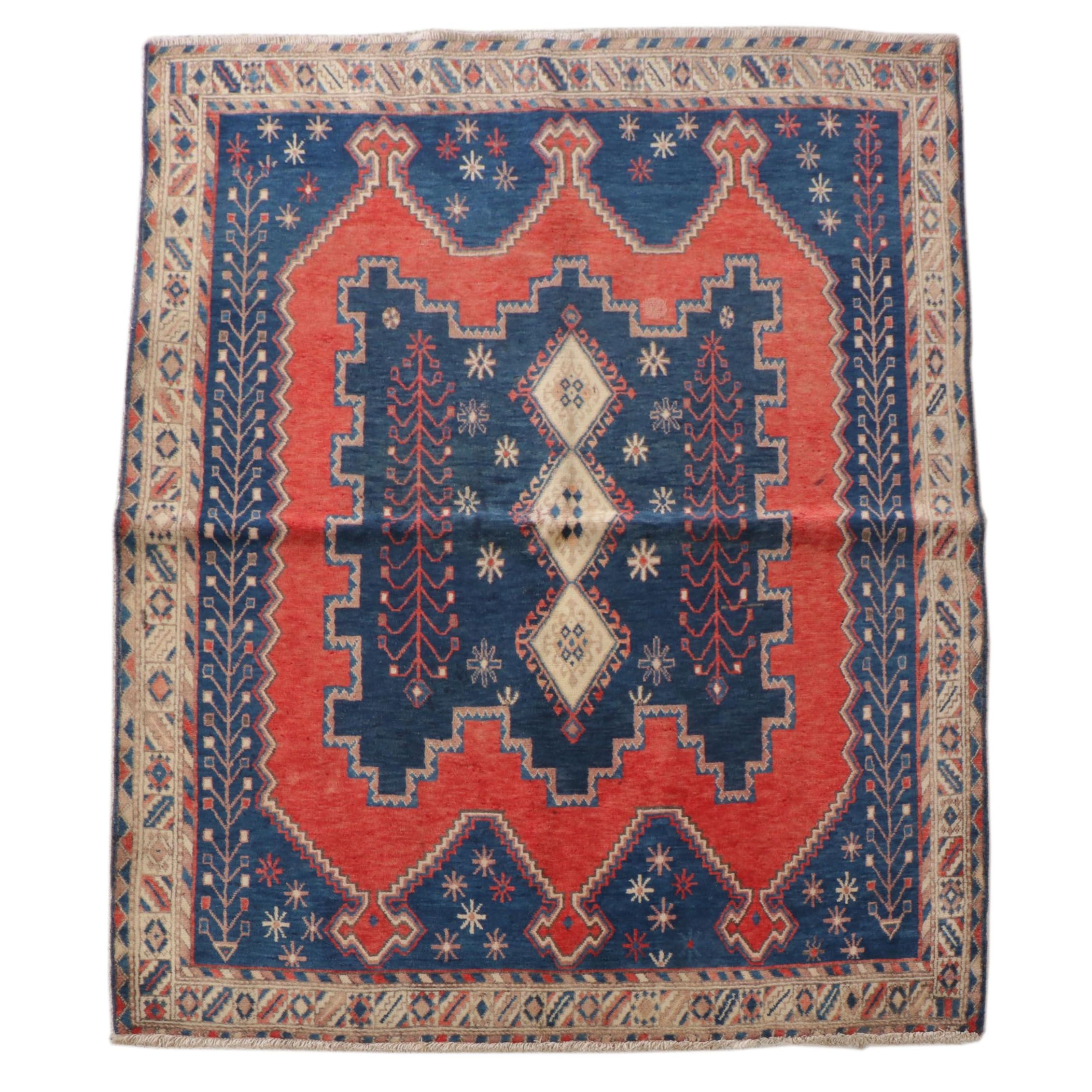 5' x 6'8 Hand-Knotted Persian Sirjan Area Rug