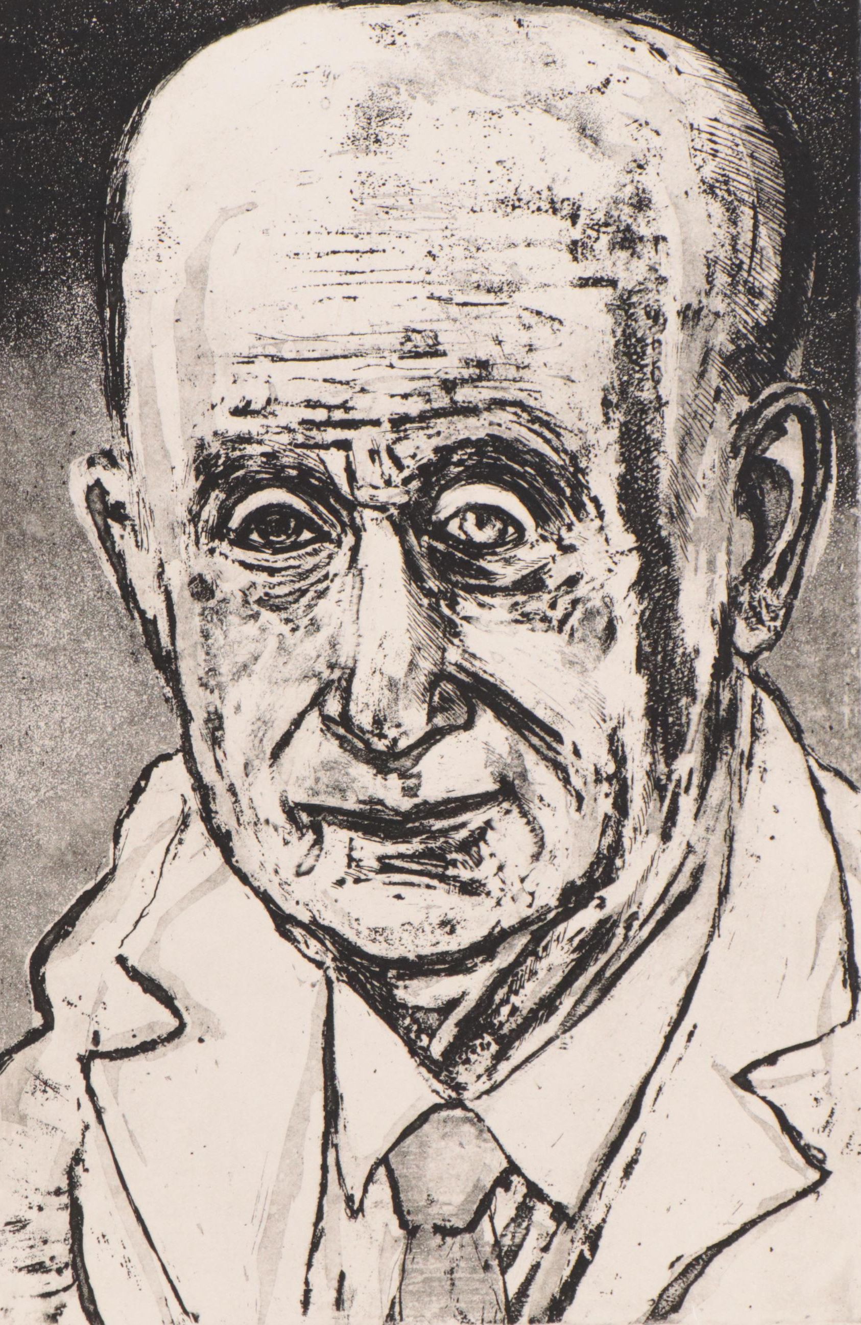 Sidney Chafetz Etching With Aquatint "Dr. Zollinger," 1975
