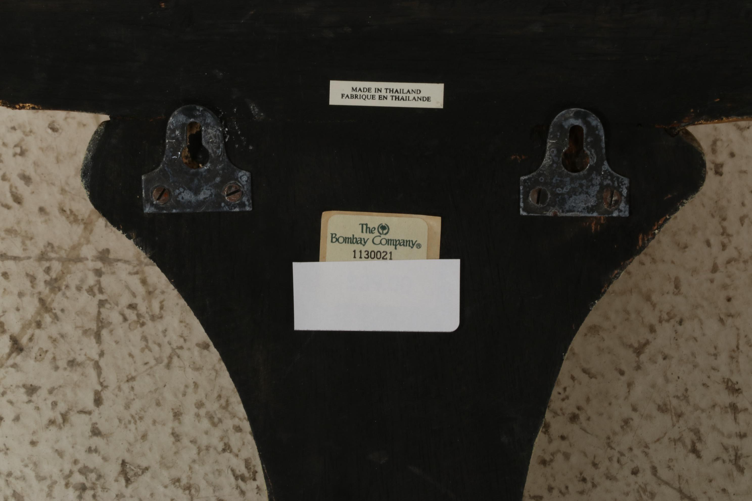 The Bombay Company Neoclassical Style Wall Shelves and Giltwood Mirror