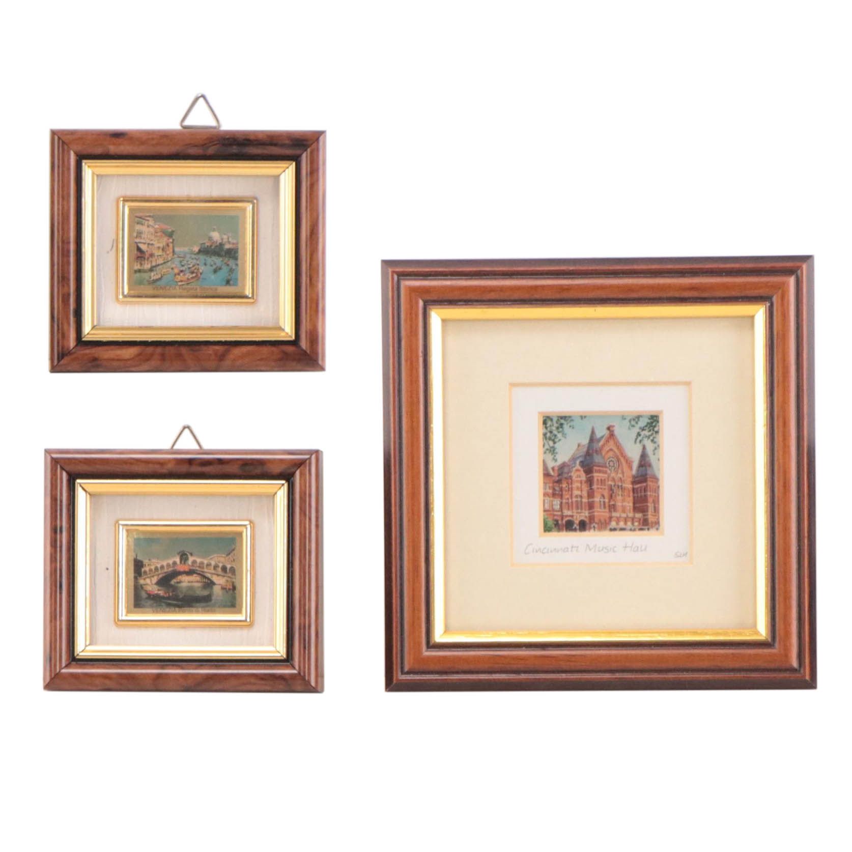 Chromogenic Color Print After Watercolor Painting "Cincinnati Music Hall," More