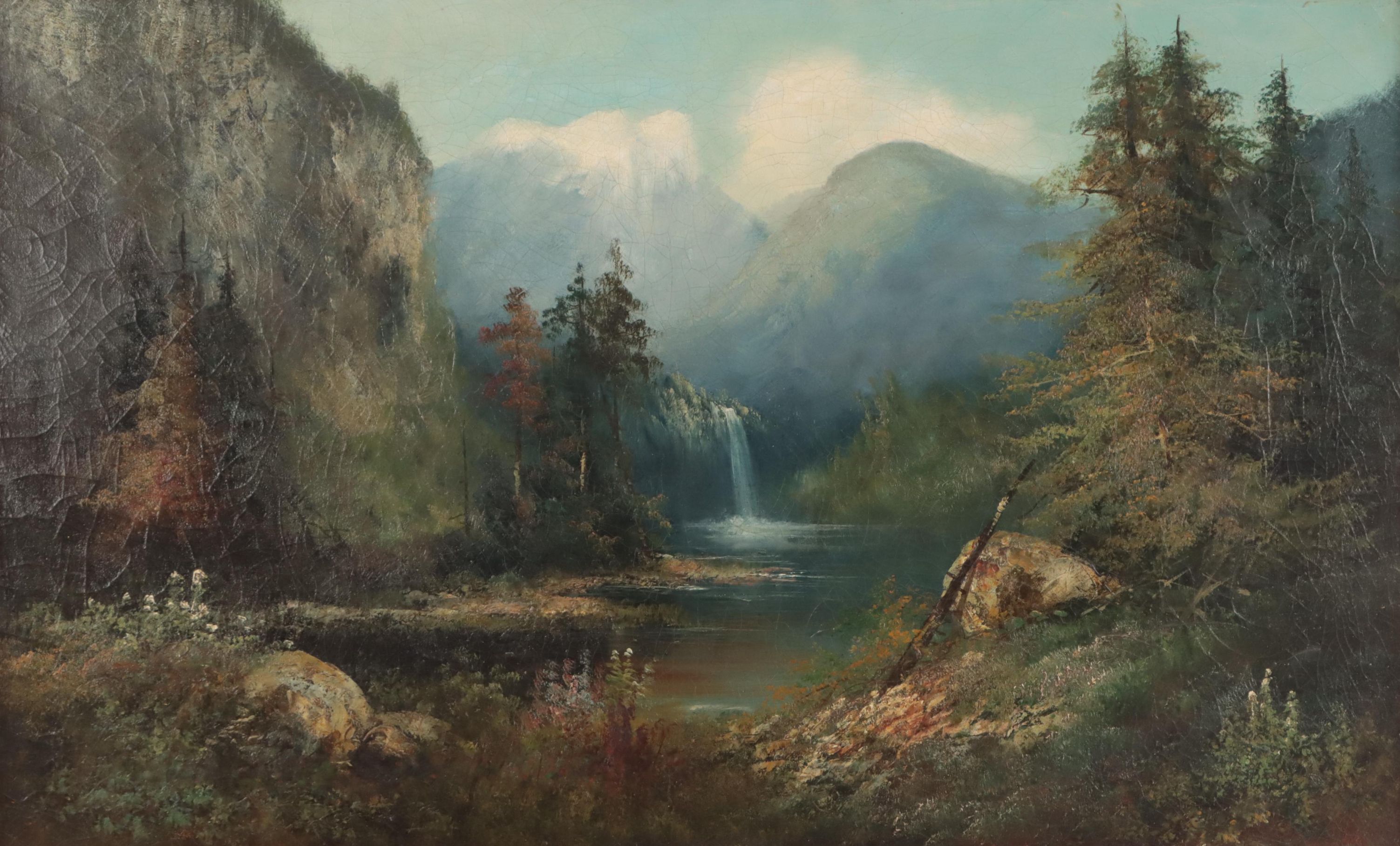 European School Landscape Oil Painting, Circa 1900