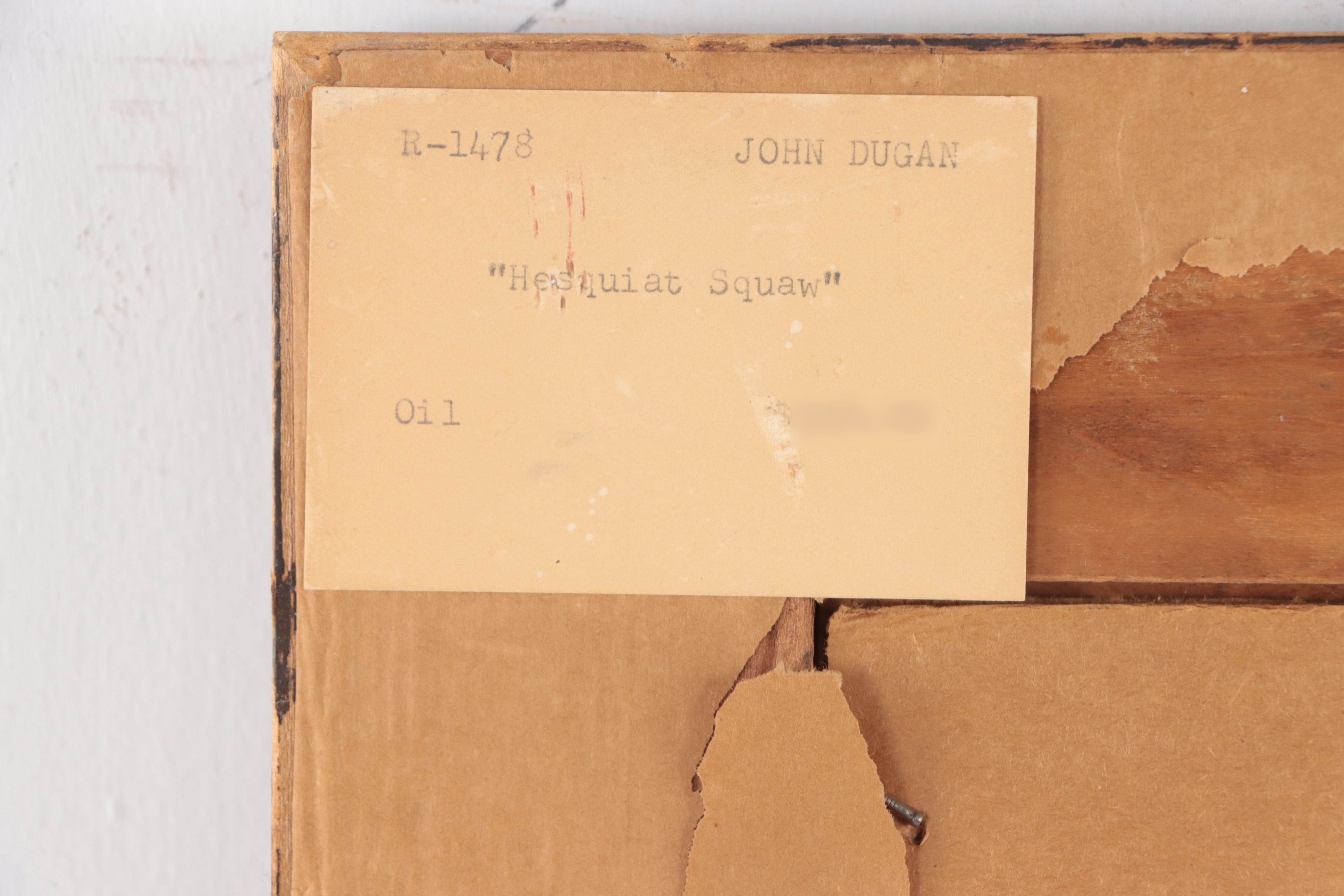 John Dugan Oil Painting "Hesquiaht Squaw," Mid to Late 20th Century