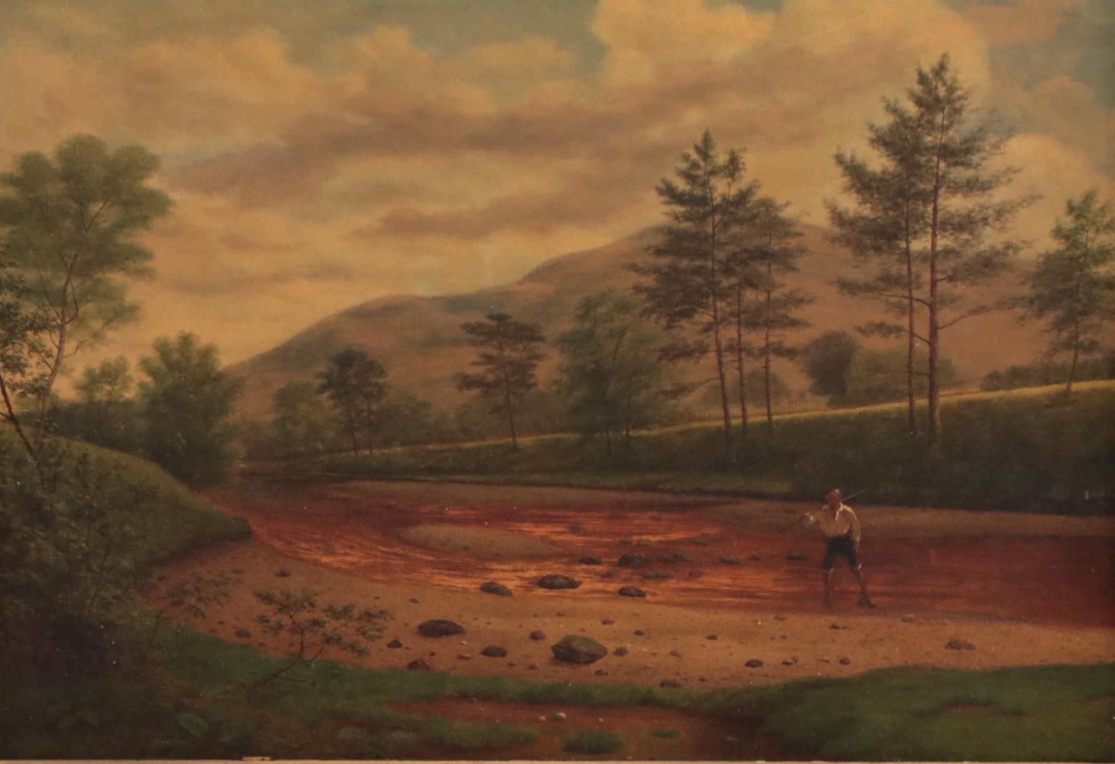David Allan Oil Painting of Figure in Alpine Landscape, 1837
