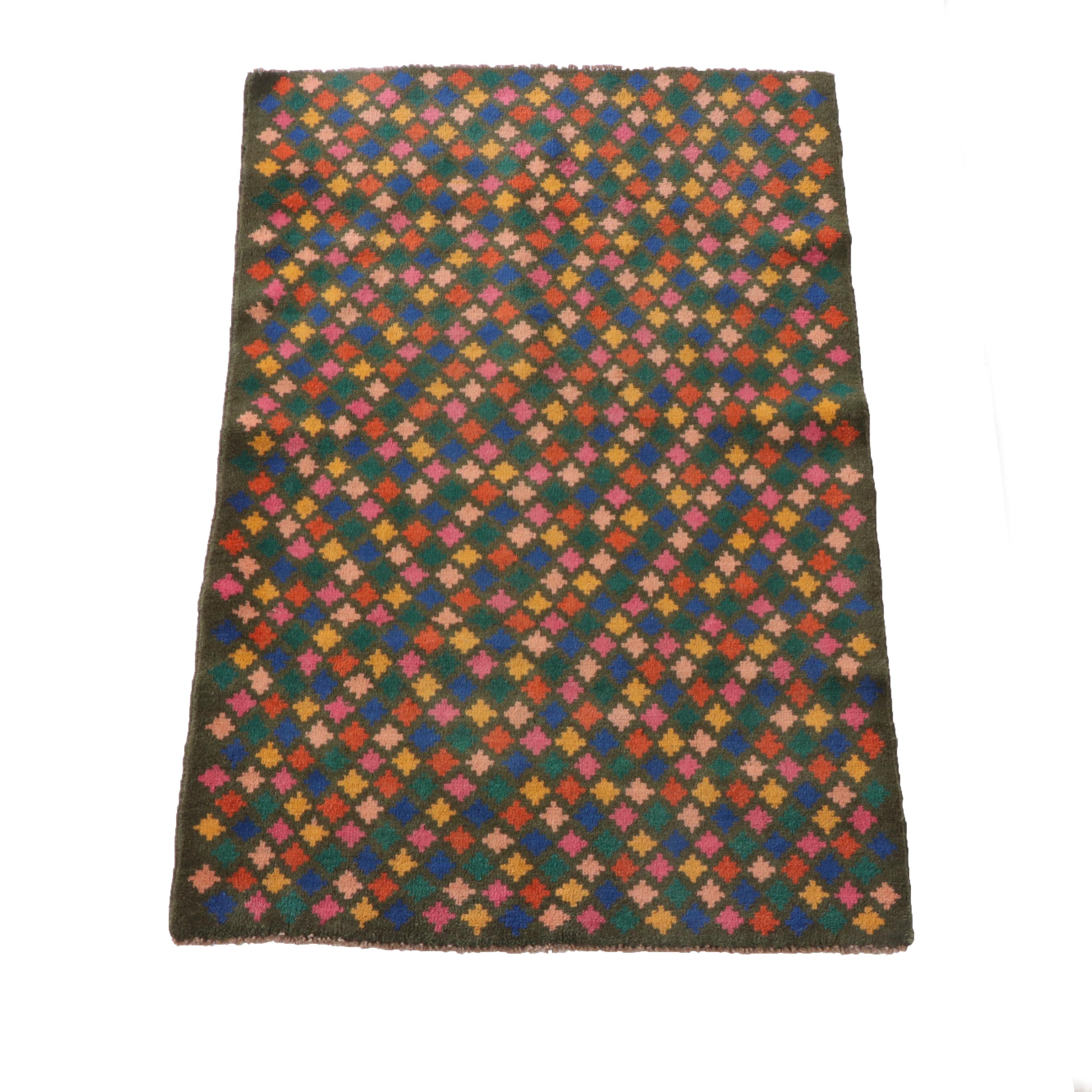 3' x 4'6 Hand-Knotted Indo-Persian Gabbeh Accent Rug