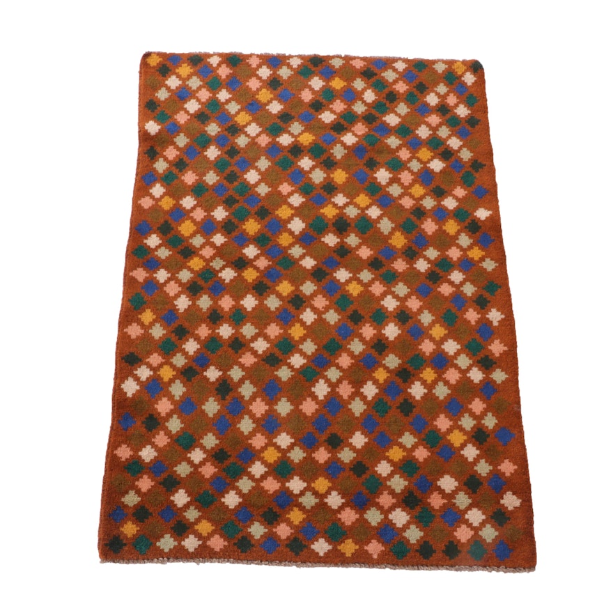 3' x 4'3 Hand-Knotted Indo-Persian Gabbeh Accent Rug