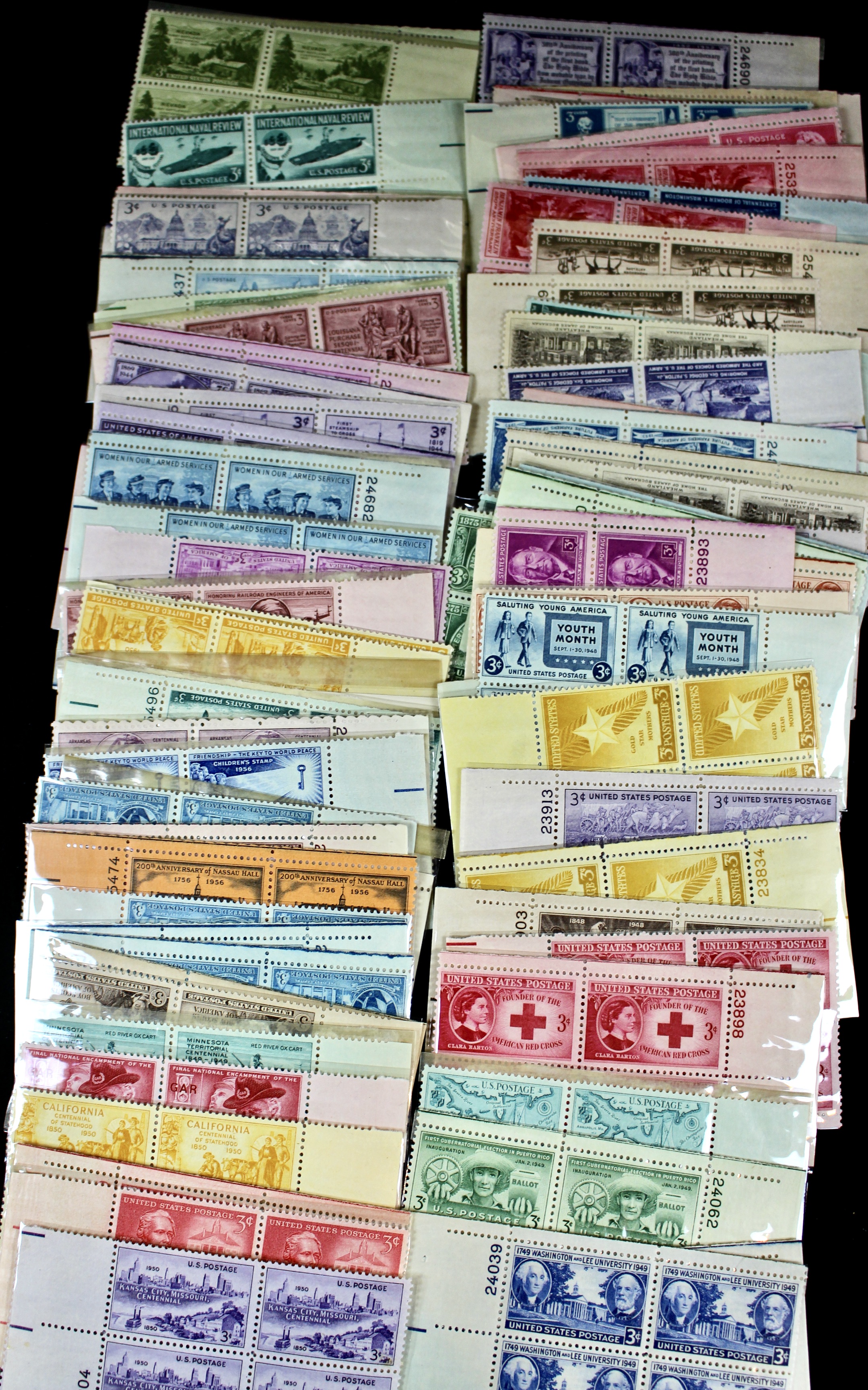 570 U.S. Postage Stamp Plate Blocks