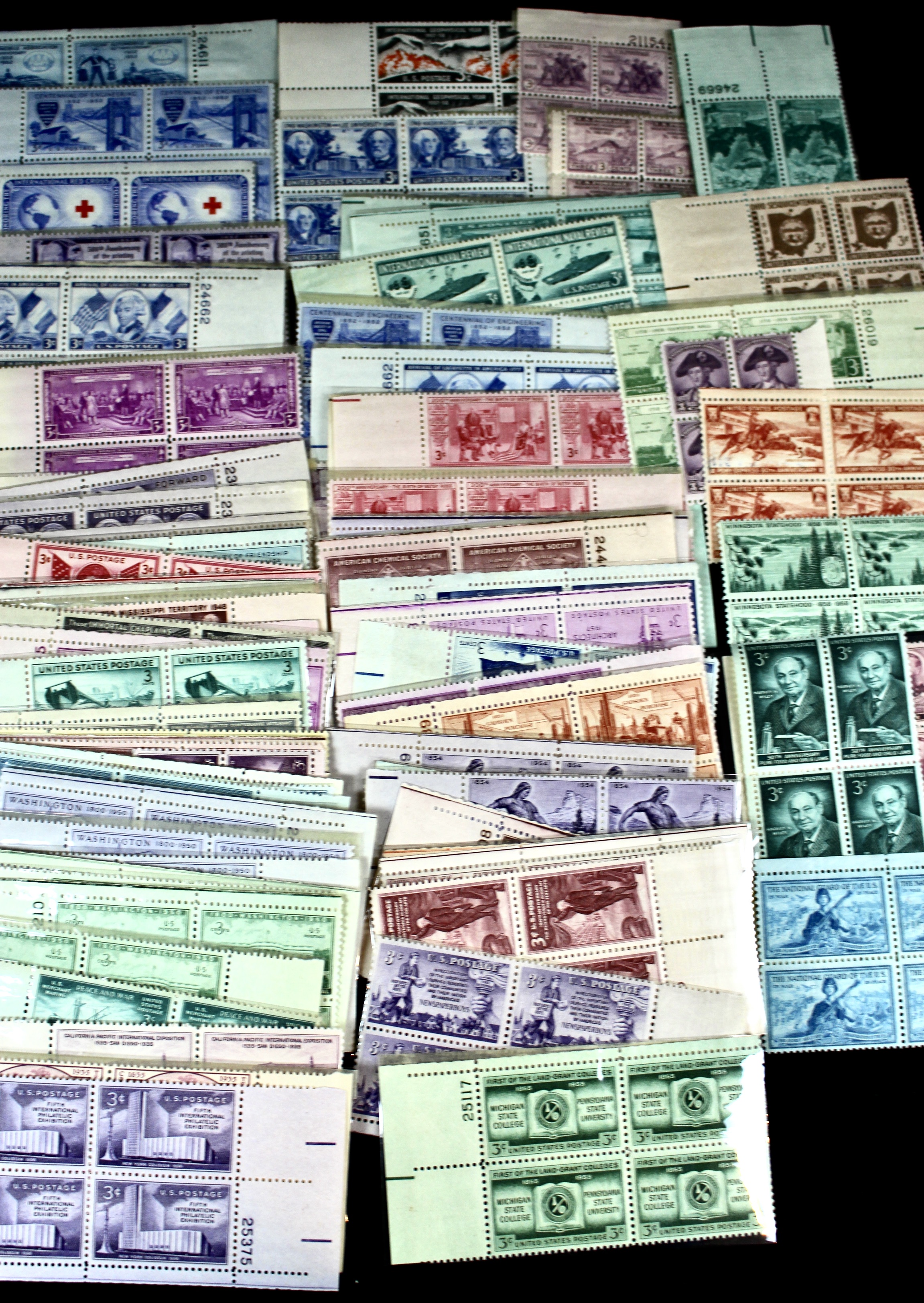 570 U.S. Postage Stamp Plate Blocks