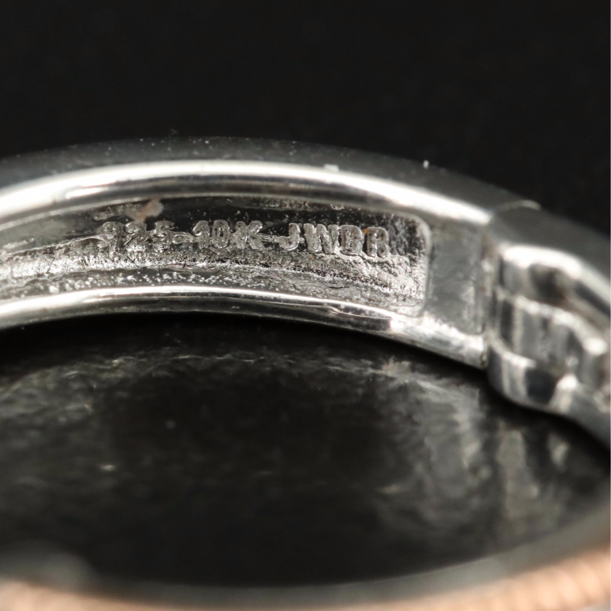 Sterling Sapphire Hoop Earrings with 10K Rose Gold Accents