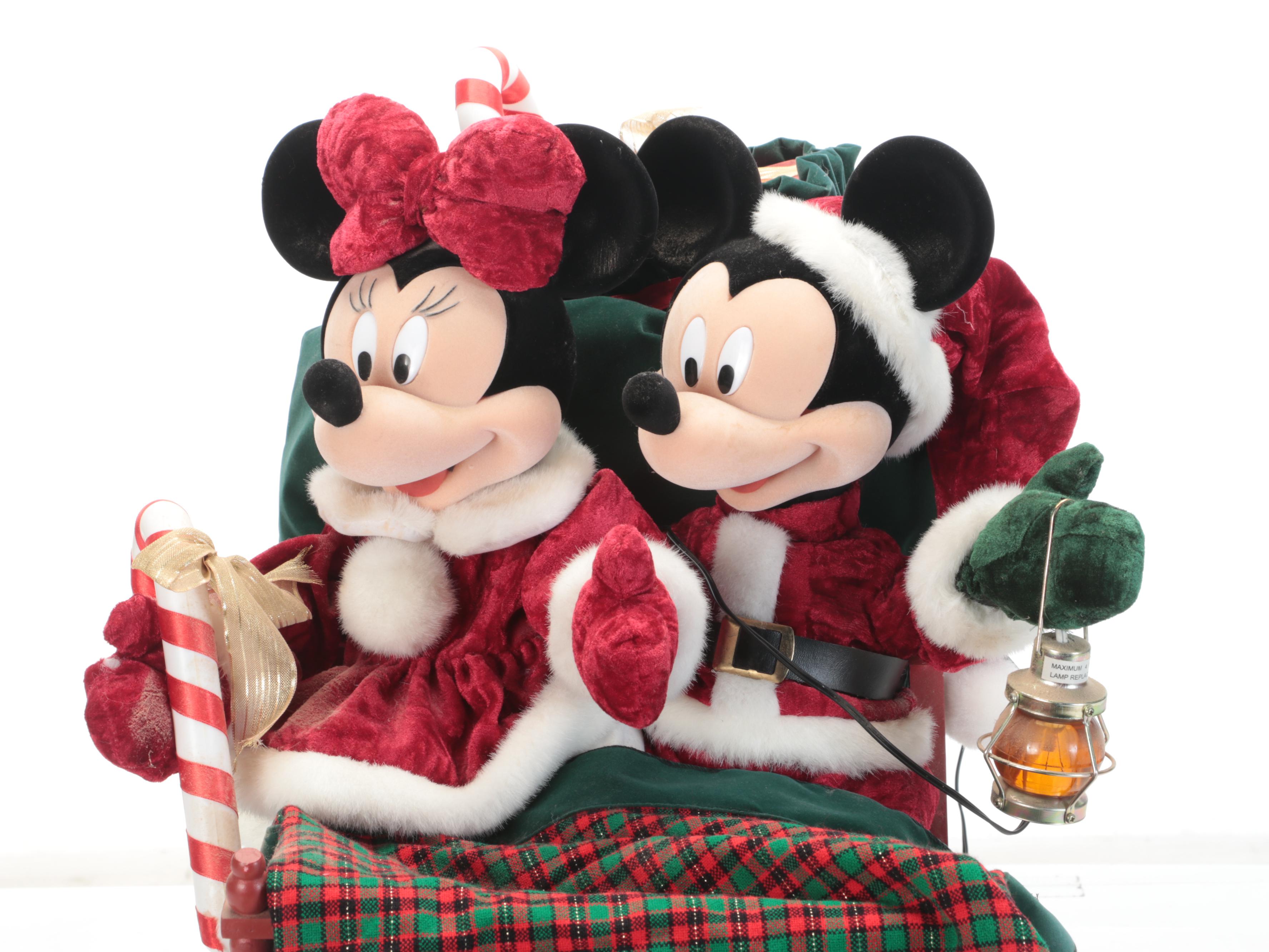 Disney Mickey and Minnie Mouse Illuminated Christmas Sleigh