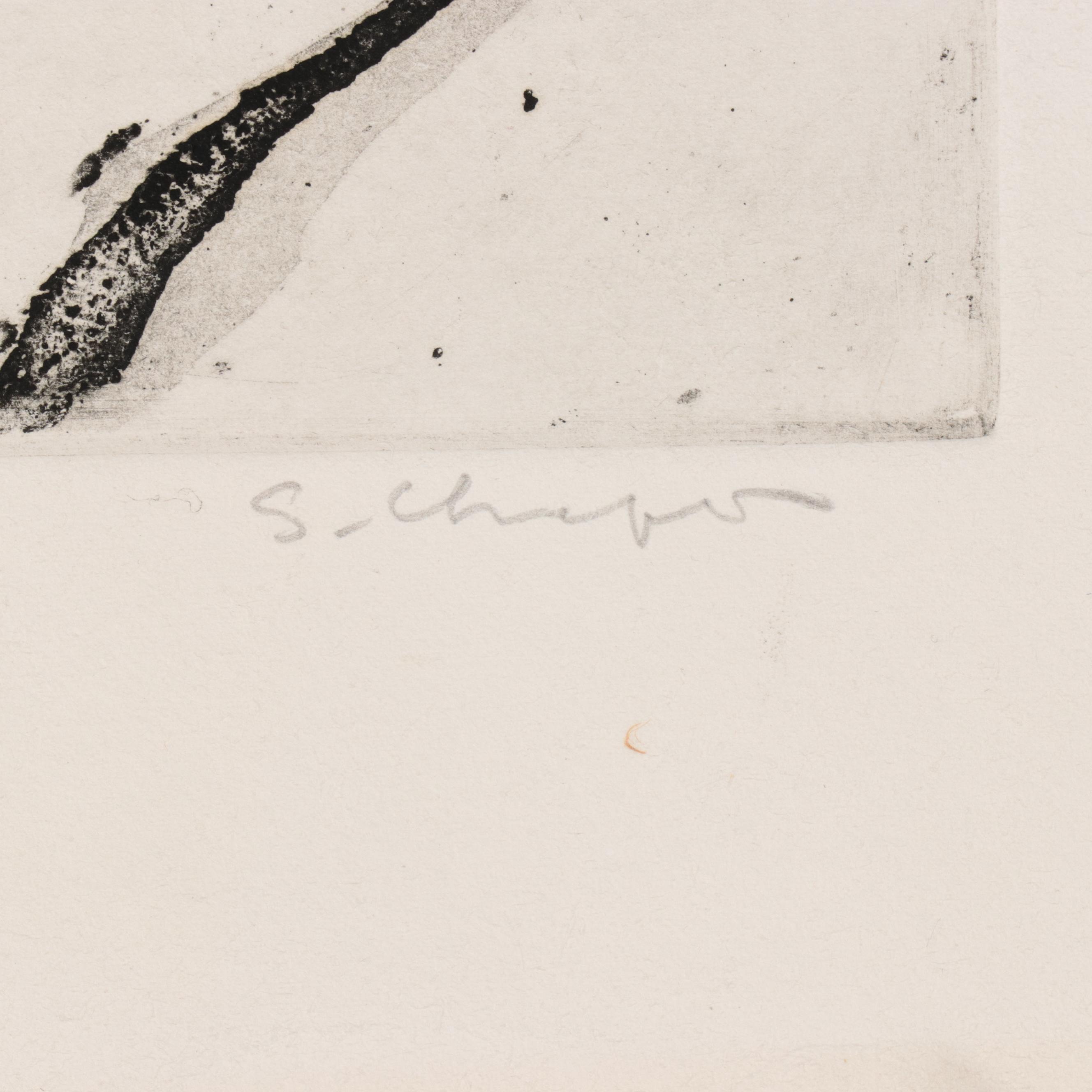 Sidney Chafetz Etching With Aquatint "Dr. Zollinger," 1975