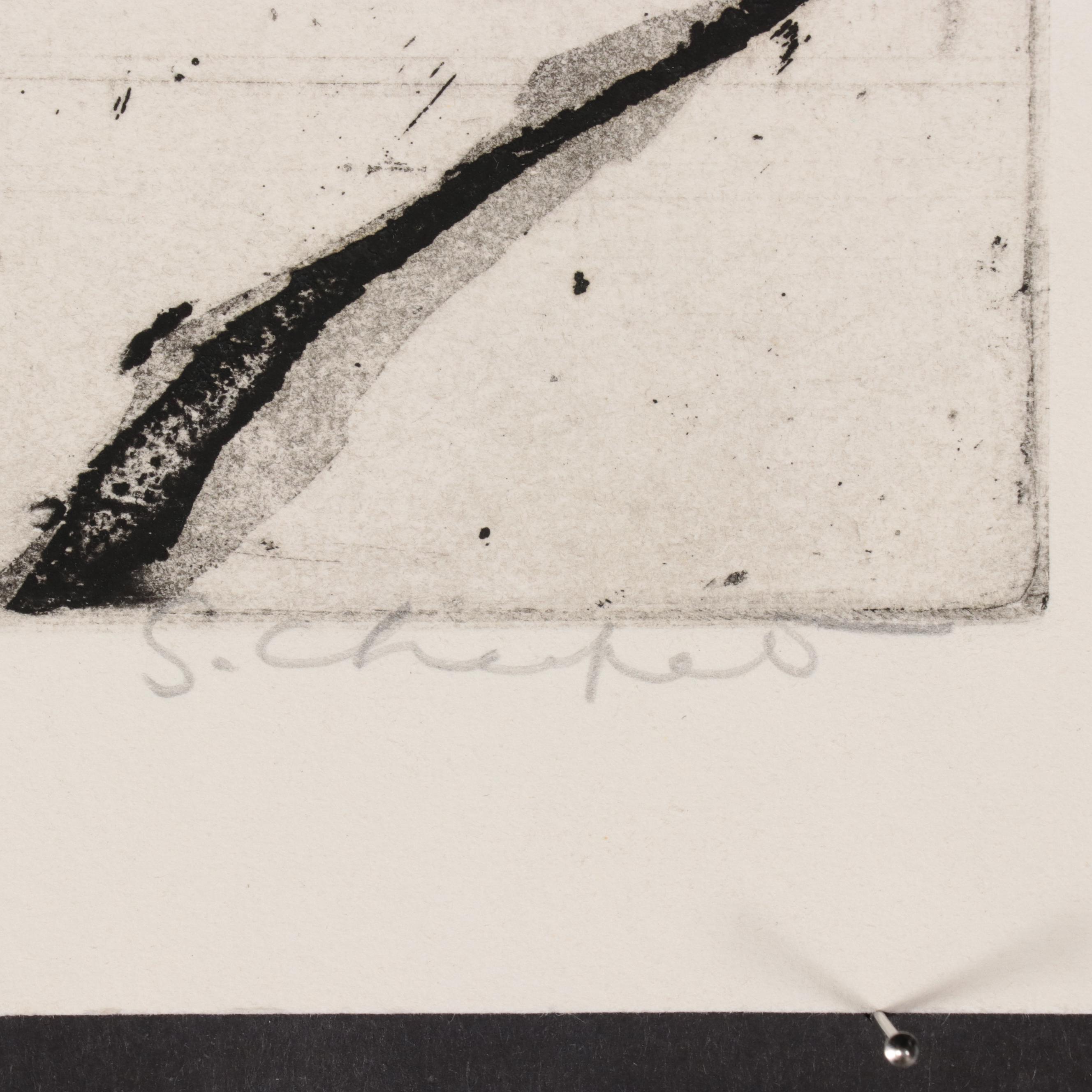 Sidney Chafetz Etching With Aquatint "Dr. Zollinger," 1975