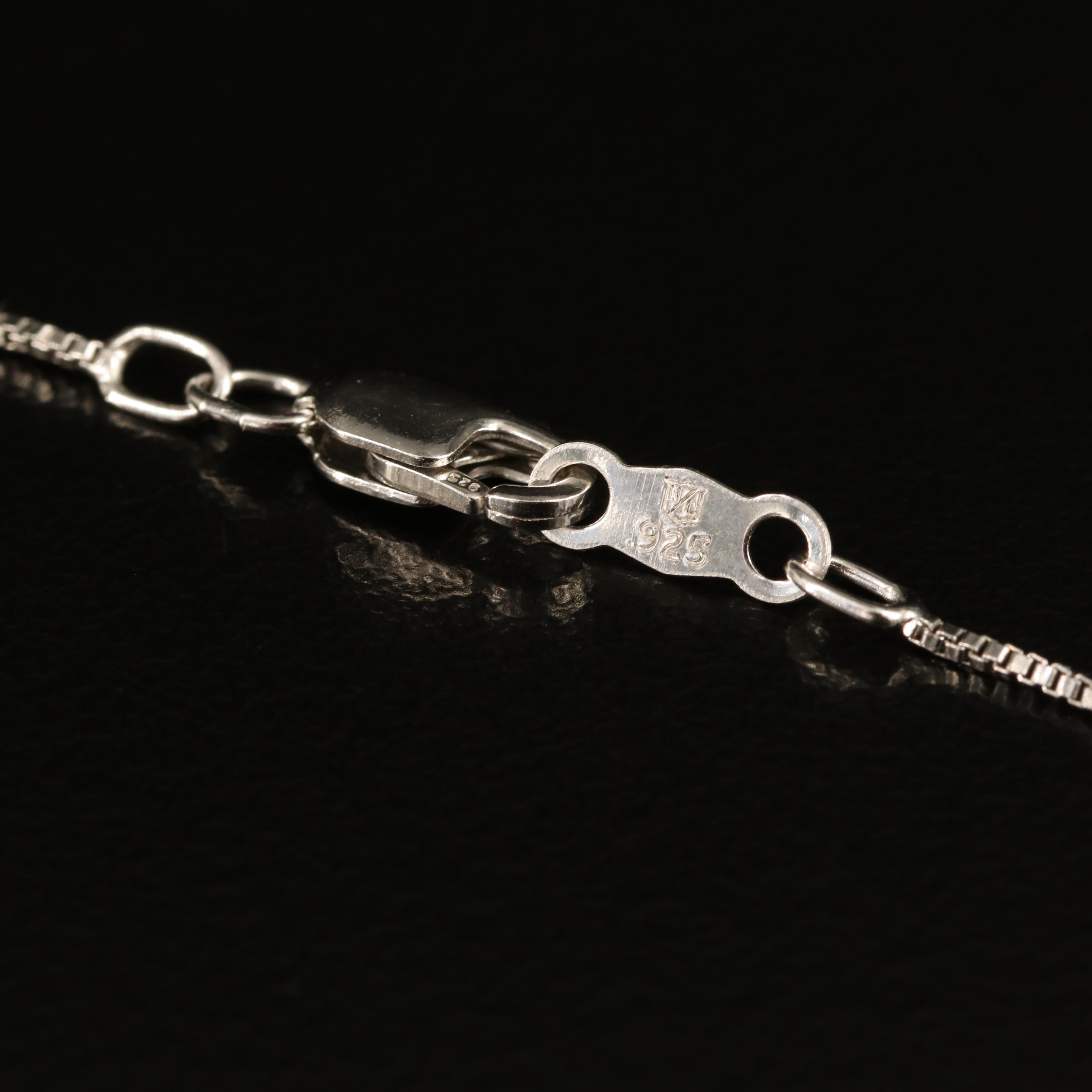 Sterling Opal and Cubic Zirconia Pendant Necklace