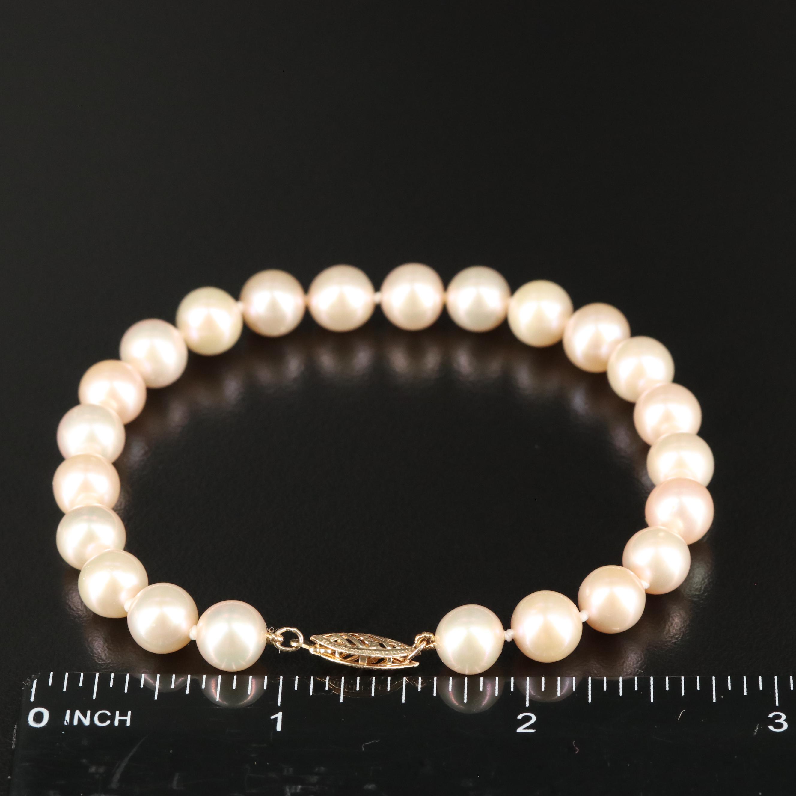 14K Pearl Bracelet