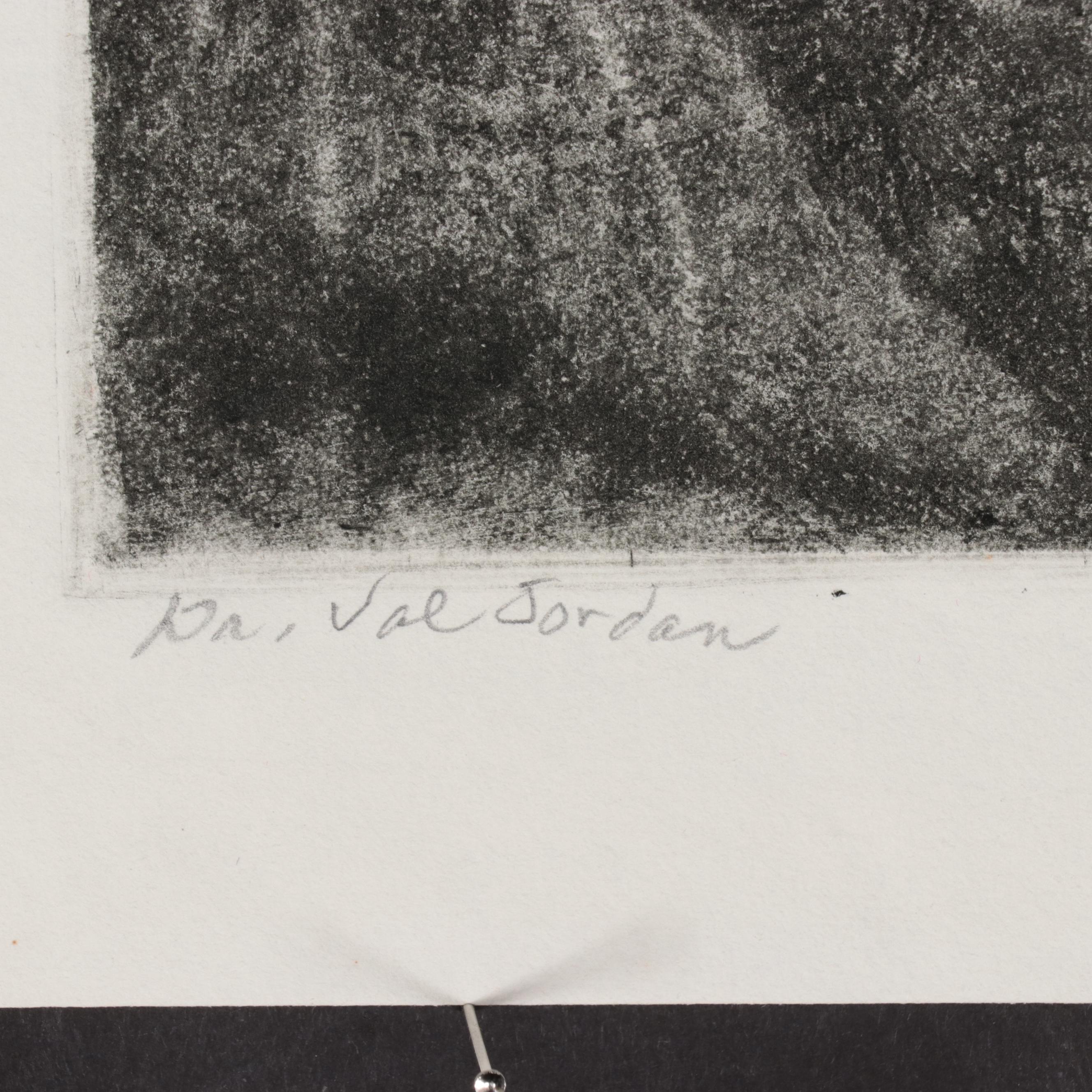 Sidney Chafetz Portrait Etching "Dr. Val Jordan"