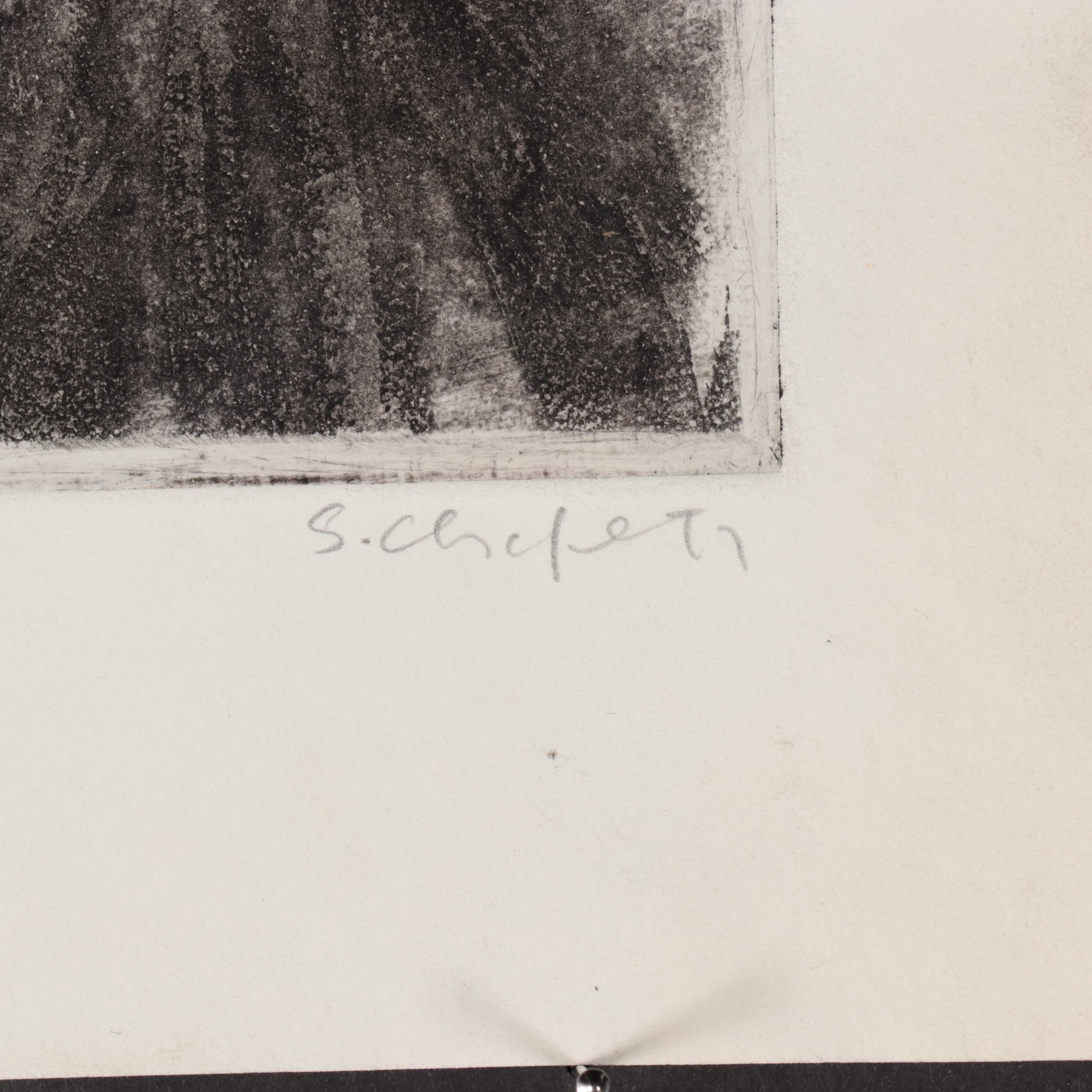 Sidney Chafetz Portrait Etching "Dr. Val Jordan"