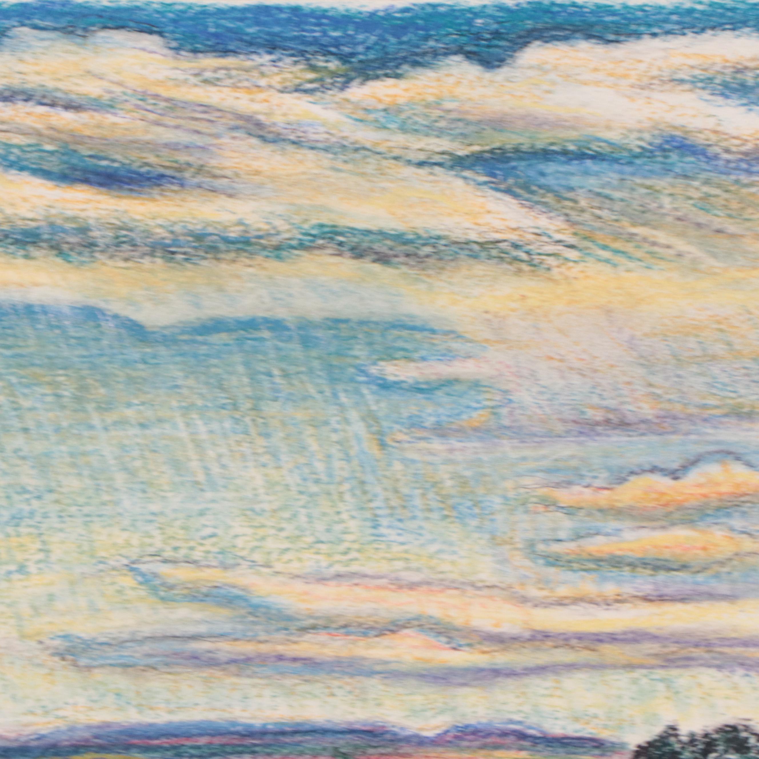 Letterio Calapai Pastel Drawing "Bright Morning," 1986