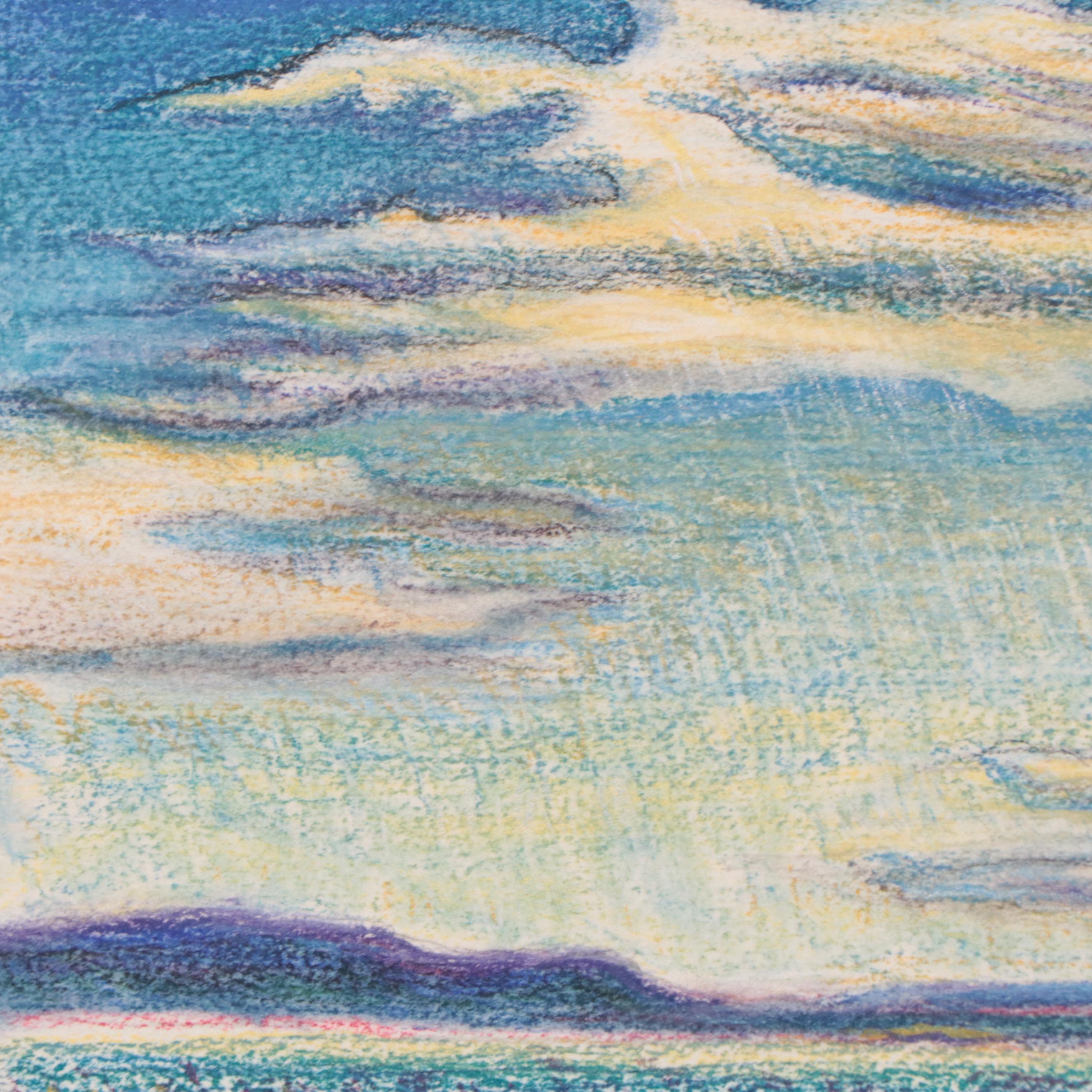 Letterio Calapai Pastel Drawing "Bright Morning," 1986