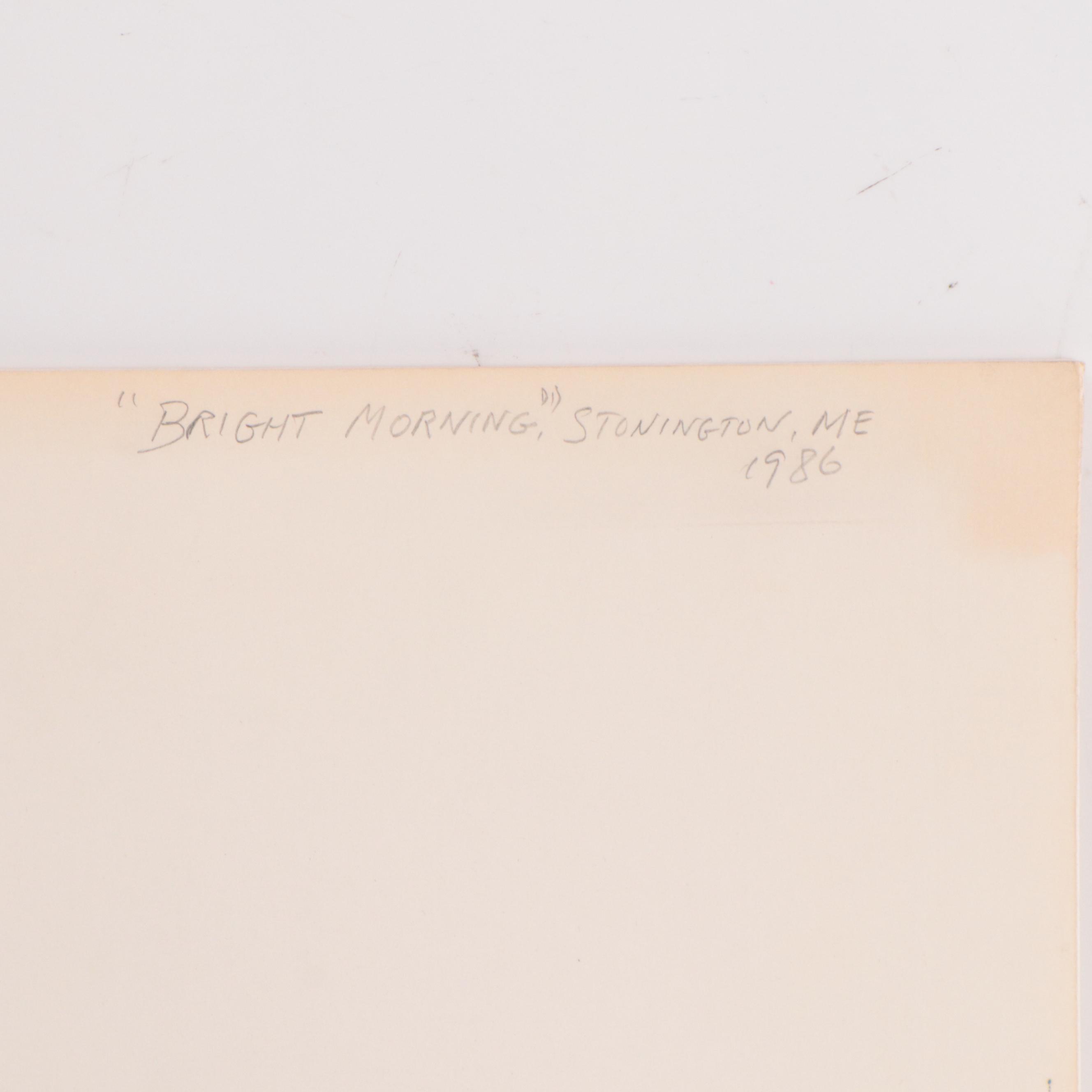 Letterio Calapai Pastel Drawing "Bright Morning," 1986