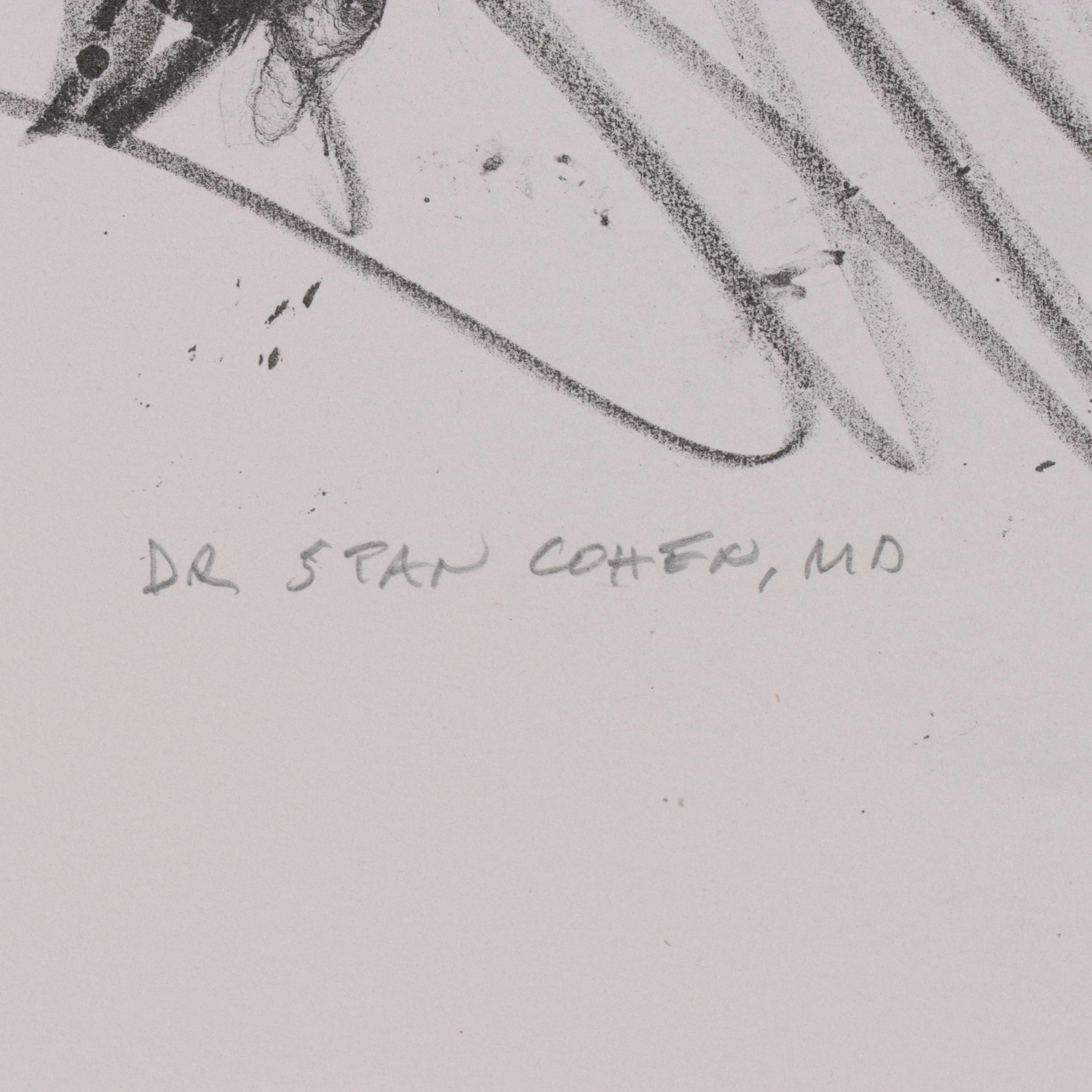 Sidney Chafetz Lithograph "Dr. Stan Cohen, MD," 2005