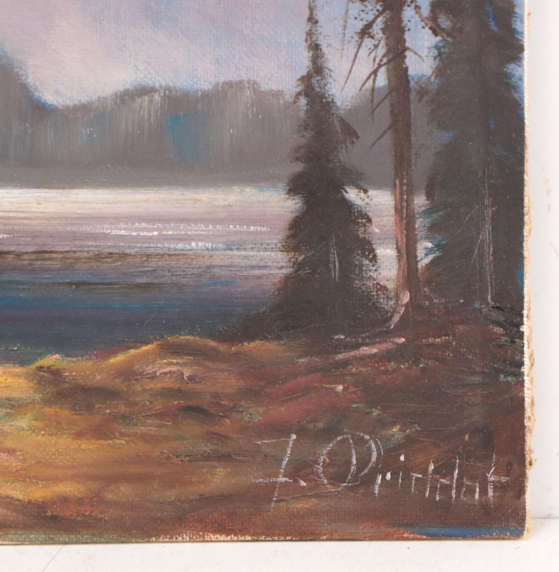 Frederick Priddat Landscape Oil Painting "British Columbia Scene"