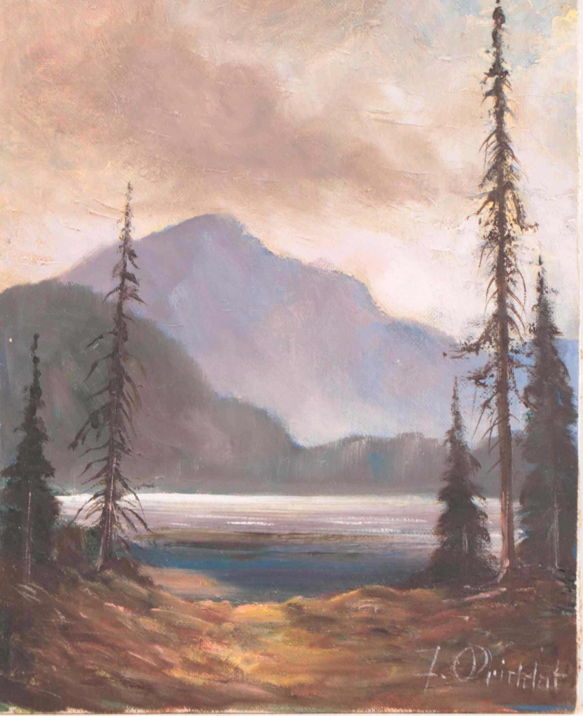 Frederick Priddat Landscape Oil Painting "British Columbia Scene"