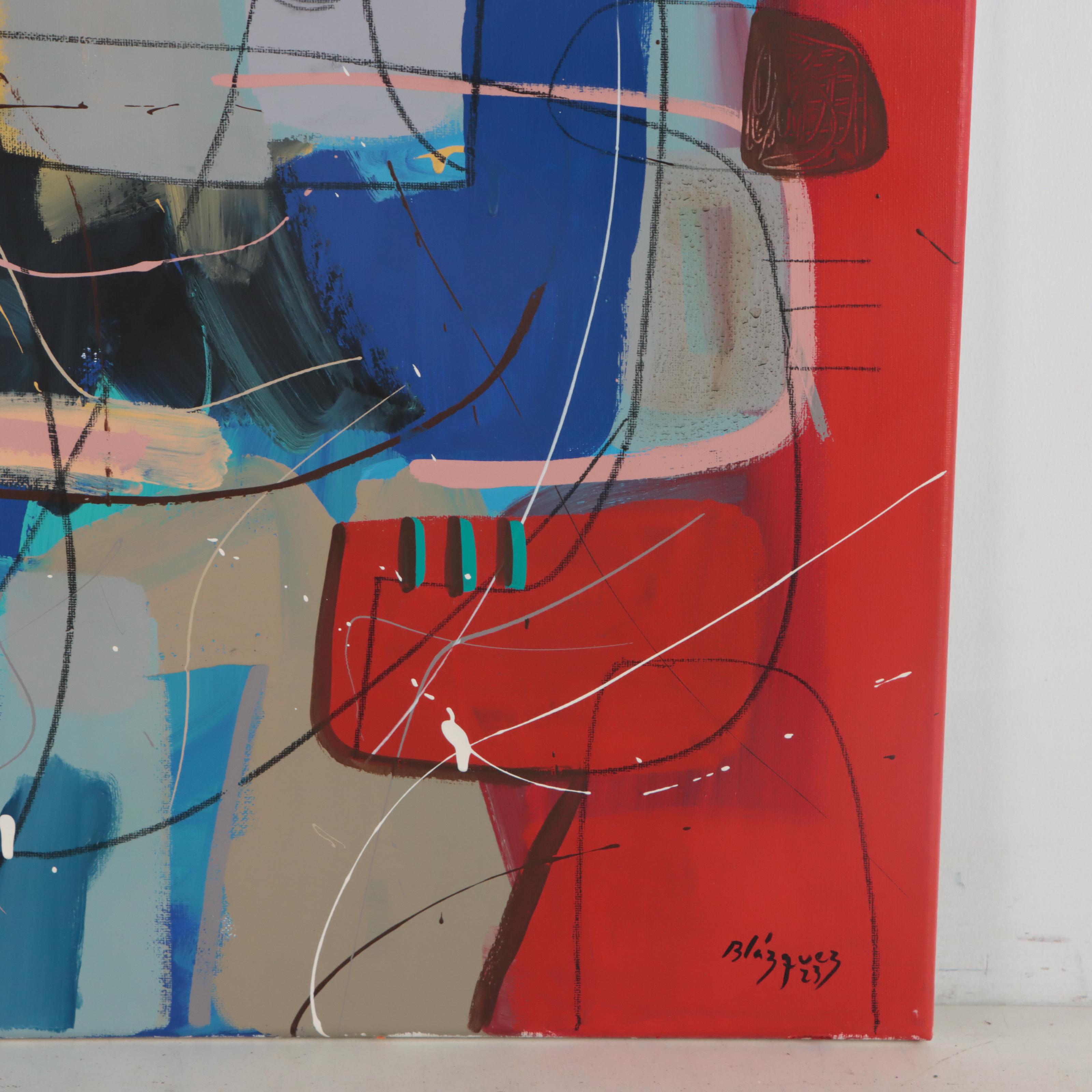 Michel Blázquez Acrylic Painting "Abstract #310," 2023