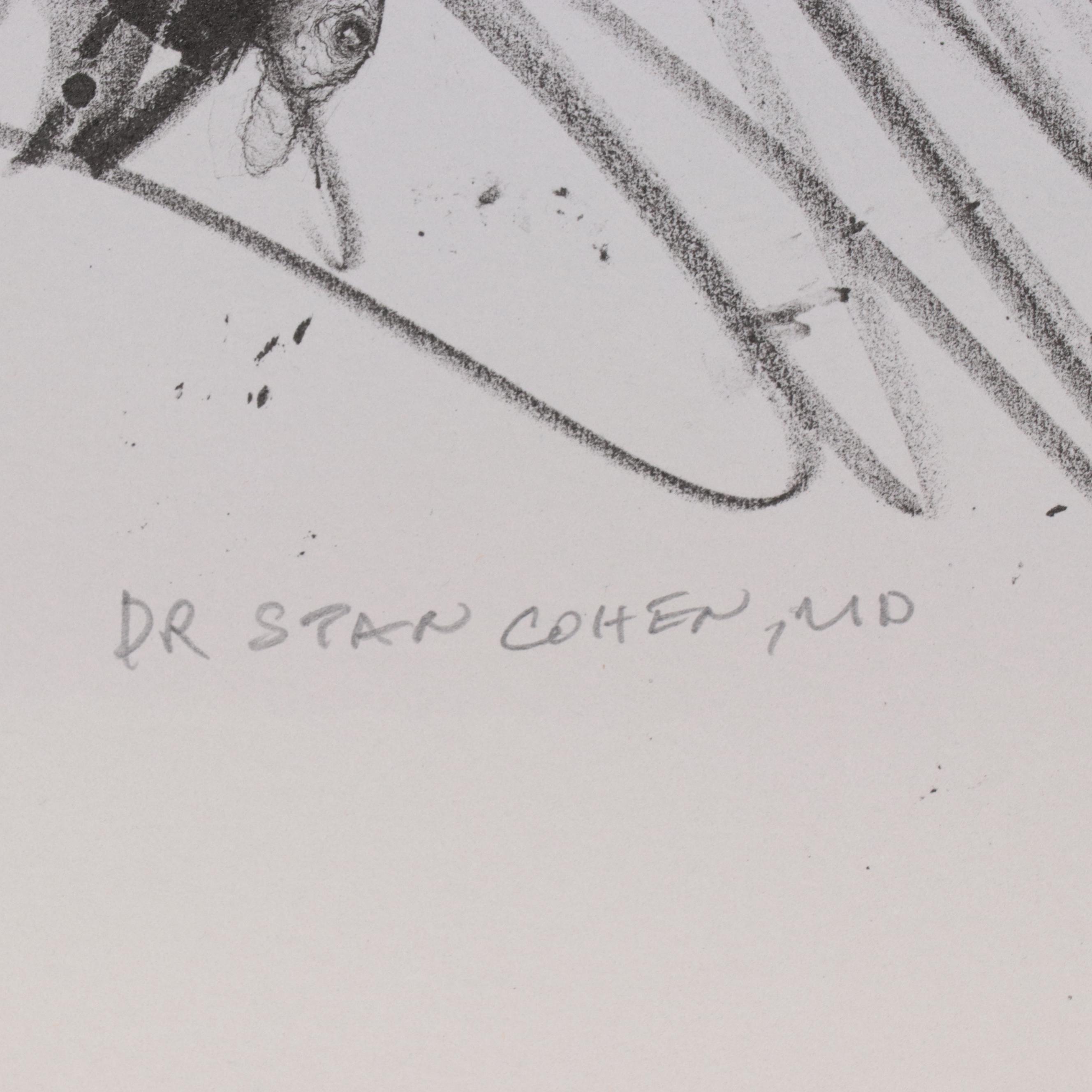 Sidney Chafetz Lithograph "Dr. Stan Cohen, MD," 2005