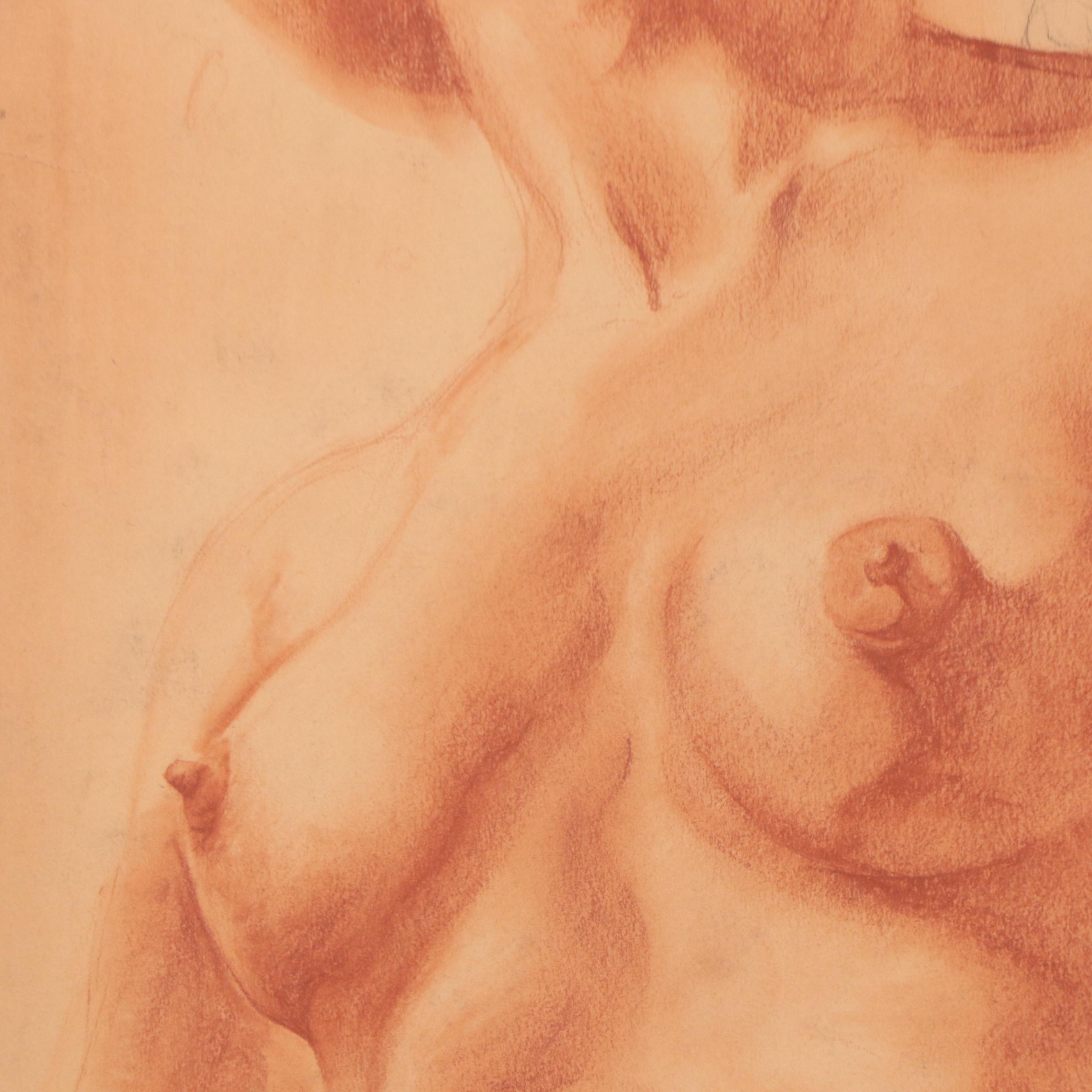 Dan Burne Jones Pastel Drawing of a Nude, 1927