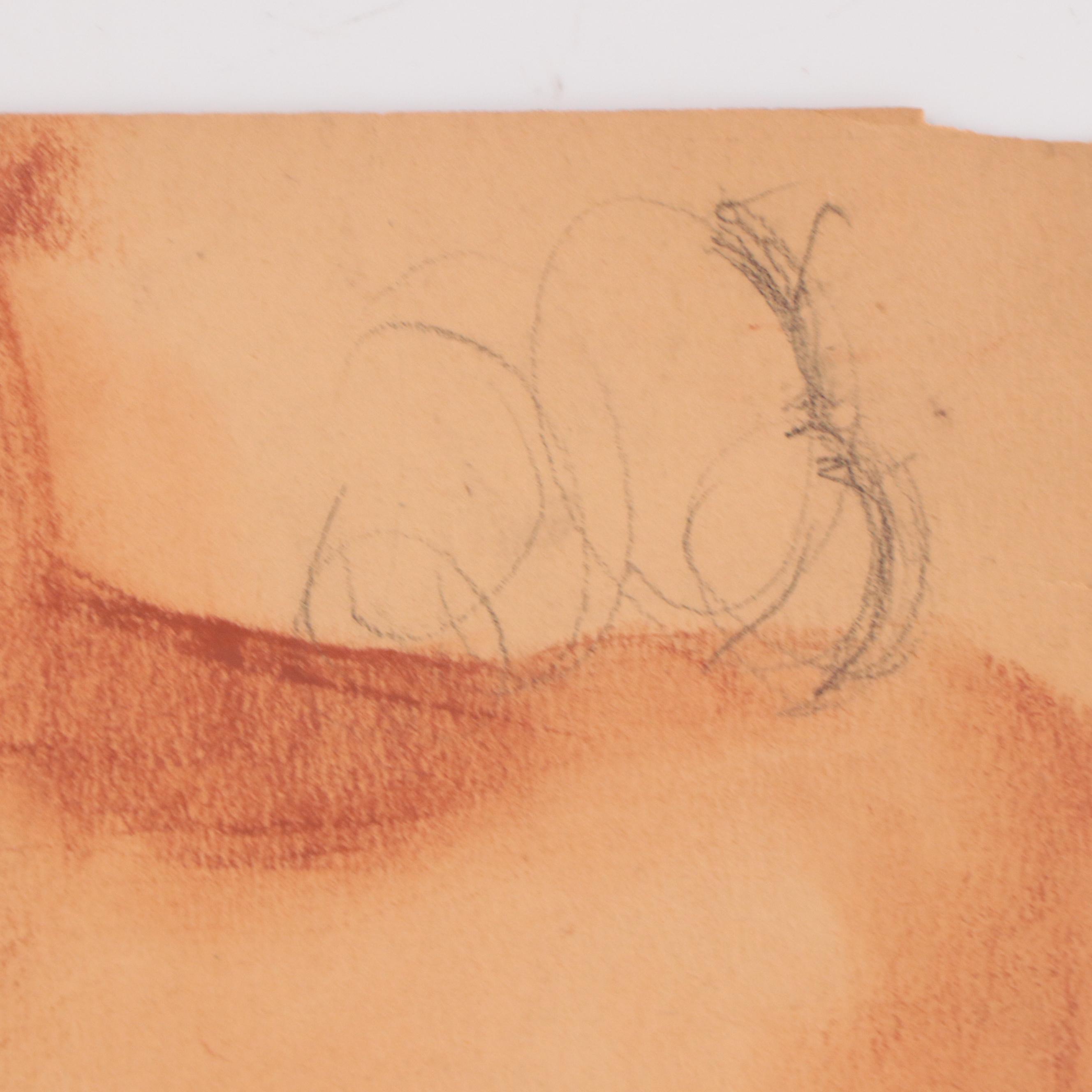 Dan Burne Jones Pastel Drawing of a Nude, 1927