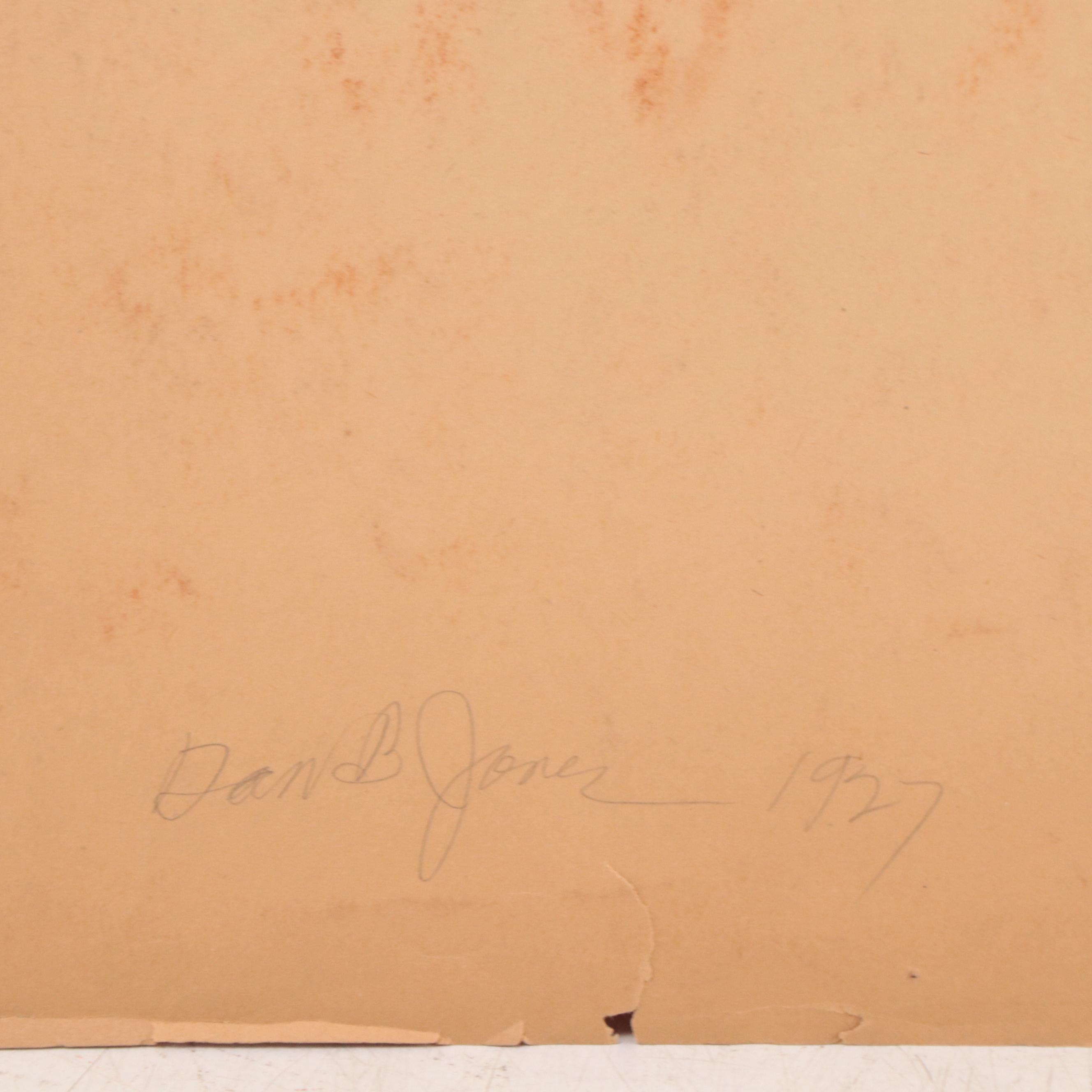 Dan Burne Jones Pastel Drawing of a Nude, 1927