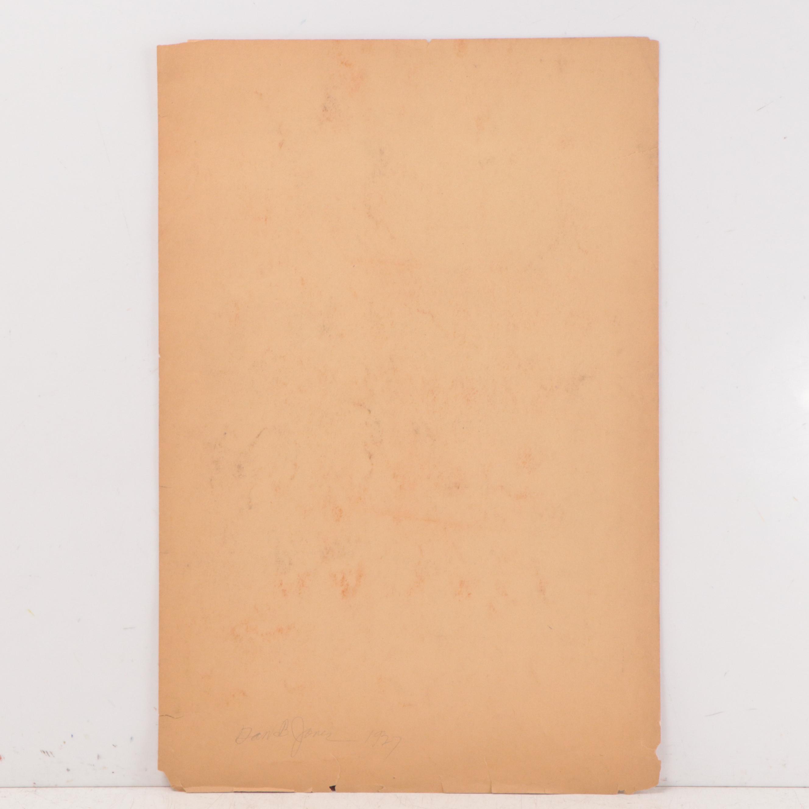 Dan Burne Jones Pastel Drawing of a Nude, 1927