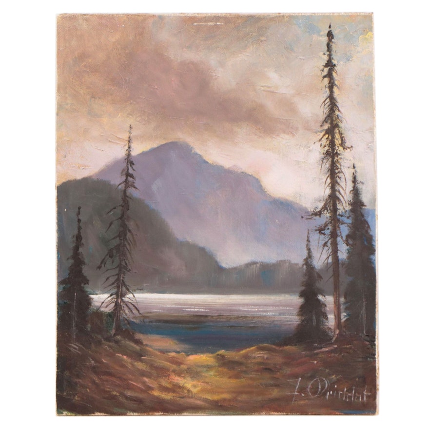 Frederick Priddat Landscape Oil Painting "British Columbia Scene"