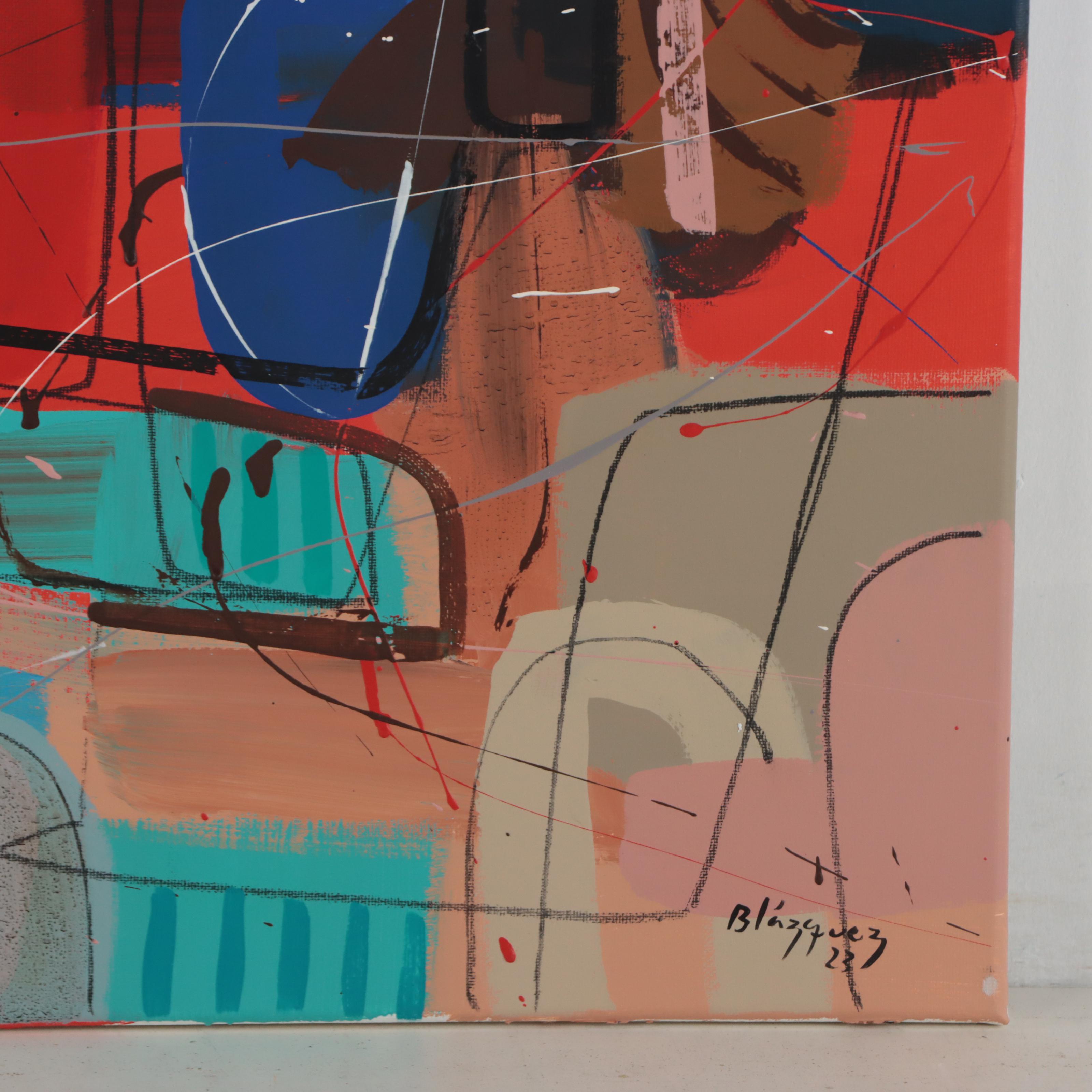 Michel Blázquez Acrylic Painting "Abstract #309," 2023