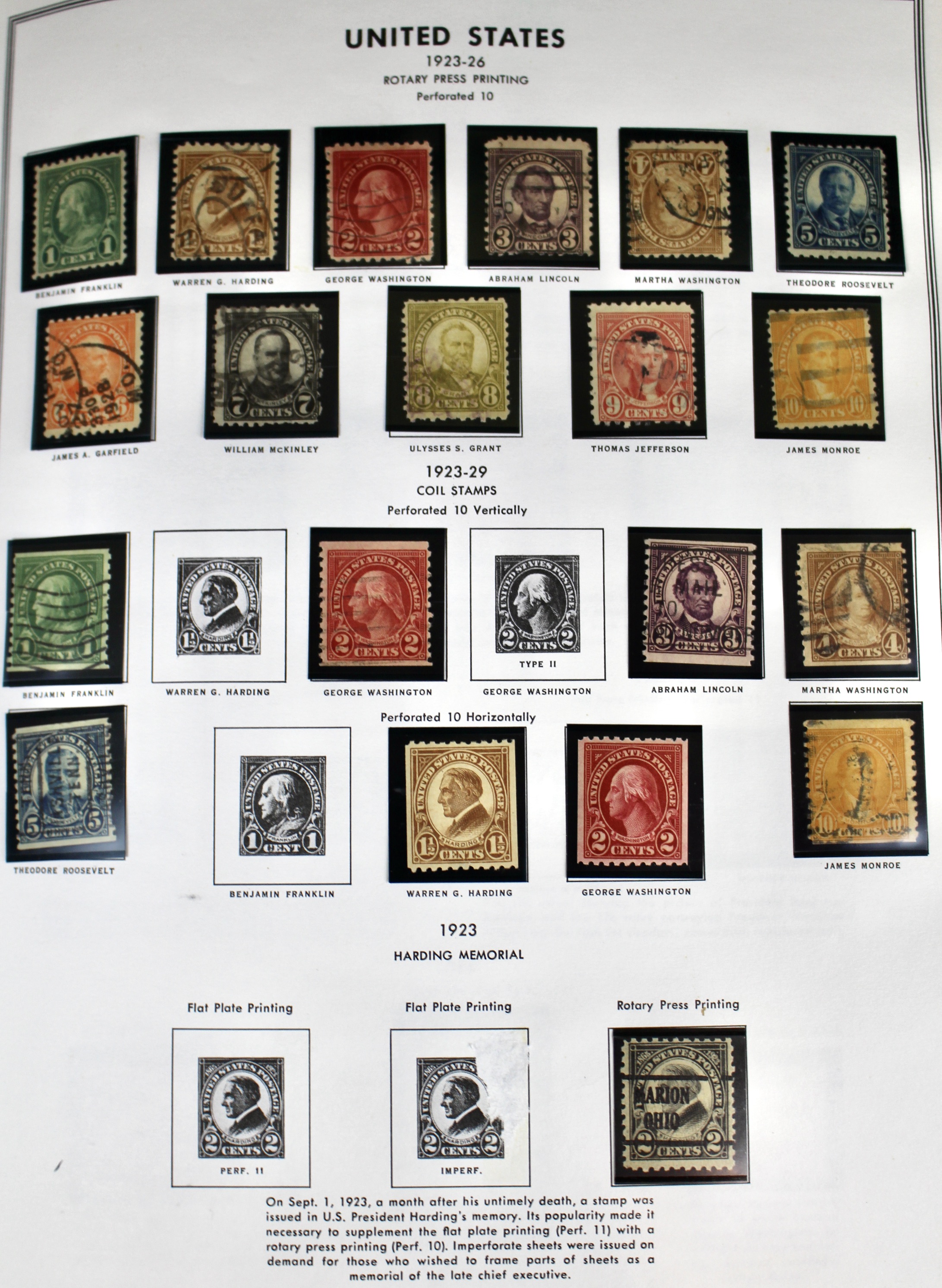 U.S. Postage Stamp Collection, 1851 to 1969