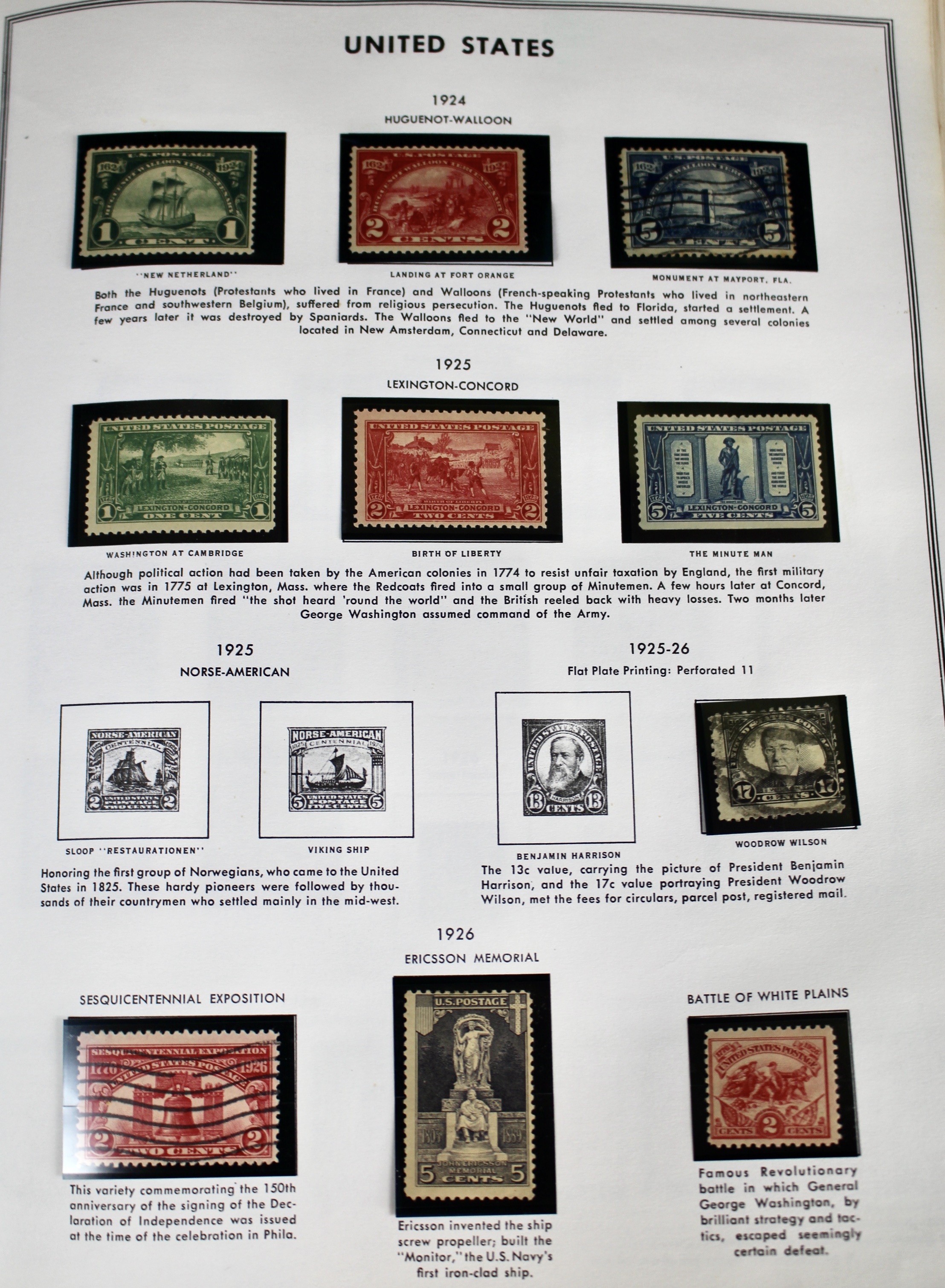 U.S. Postage Stamp Collection, 1851 to 1969