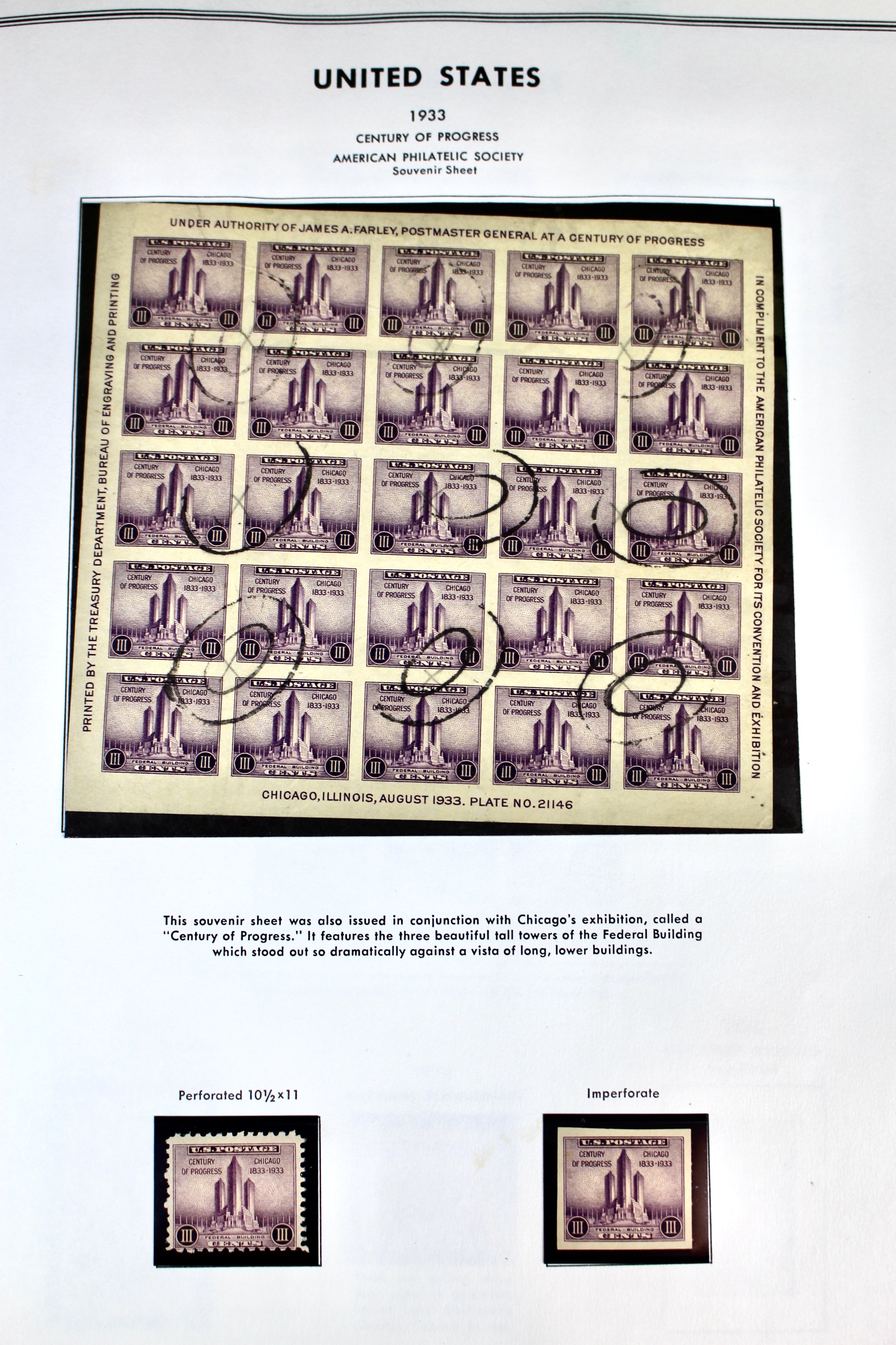 U.S. Postage Stamp Collection, 1851 to 1969