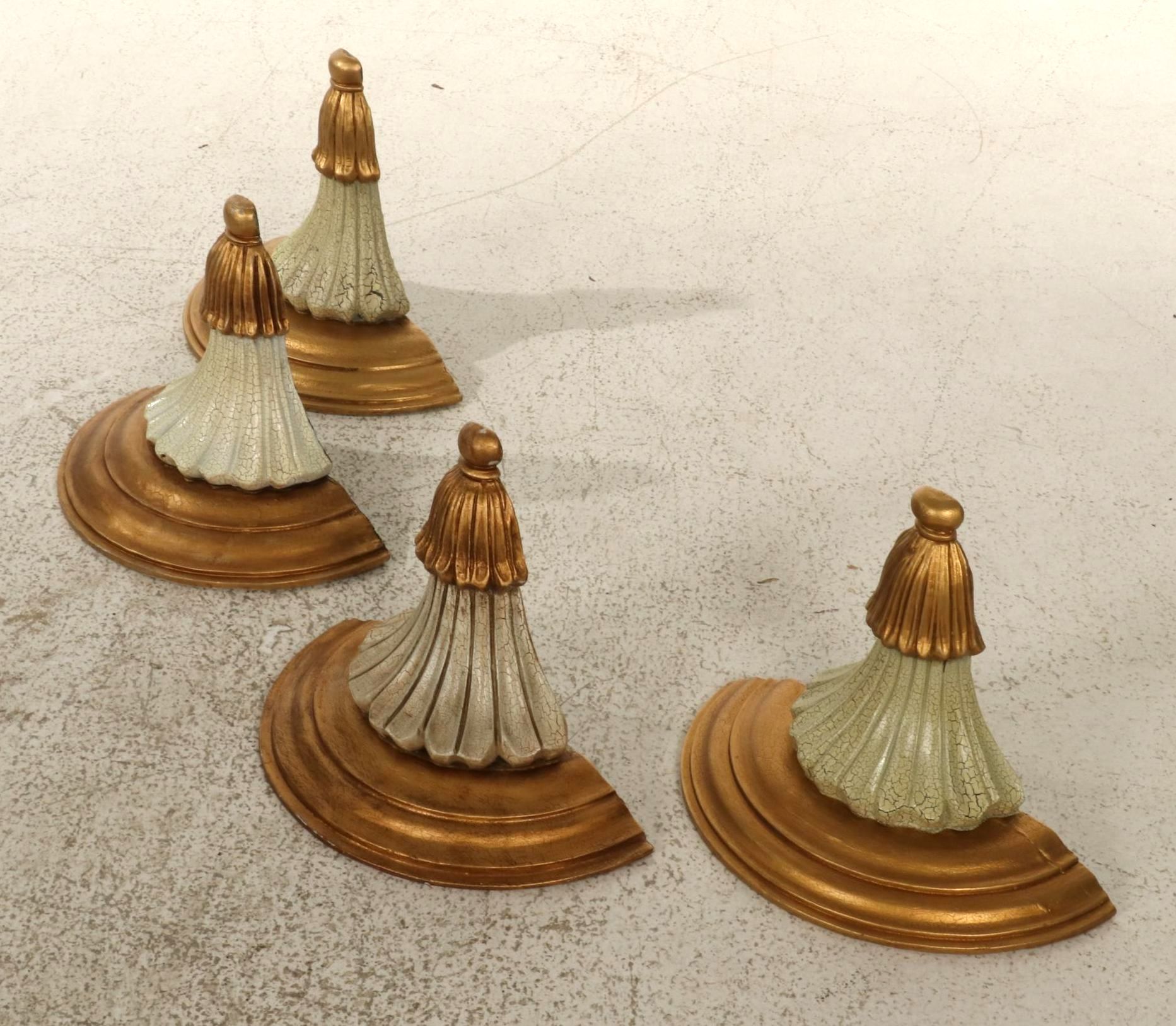 The Bombay Company Neoclassical Style Wall Shelves and Giltwood Mirror