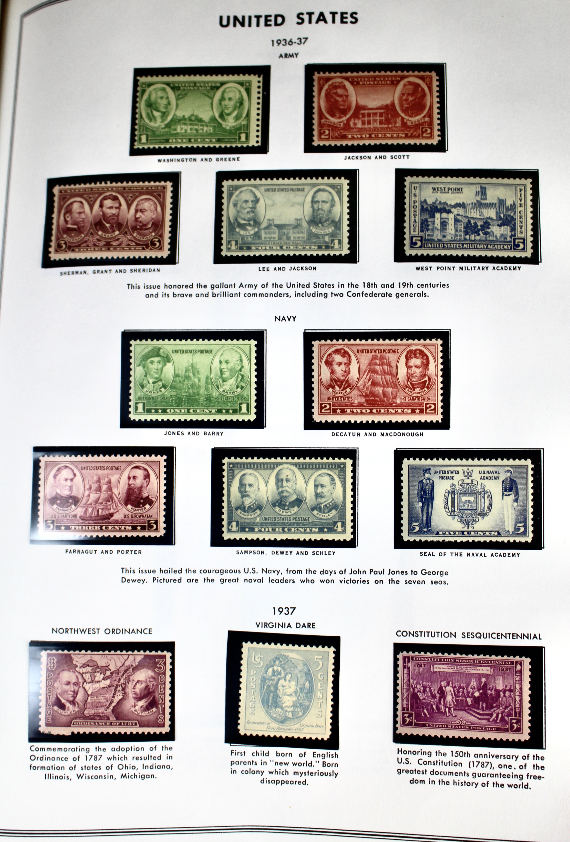 U.S. Postage Stamp Collection, 1851 to 1969