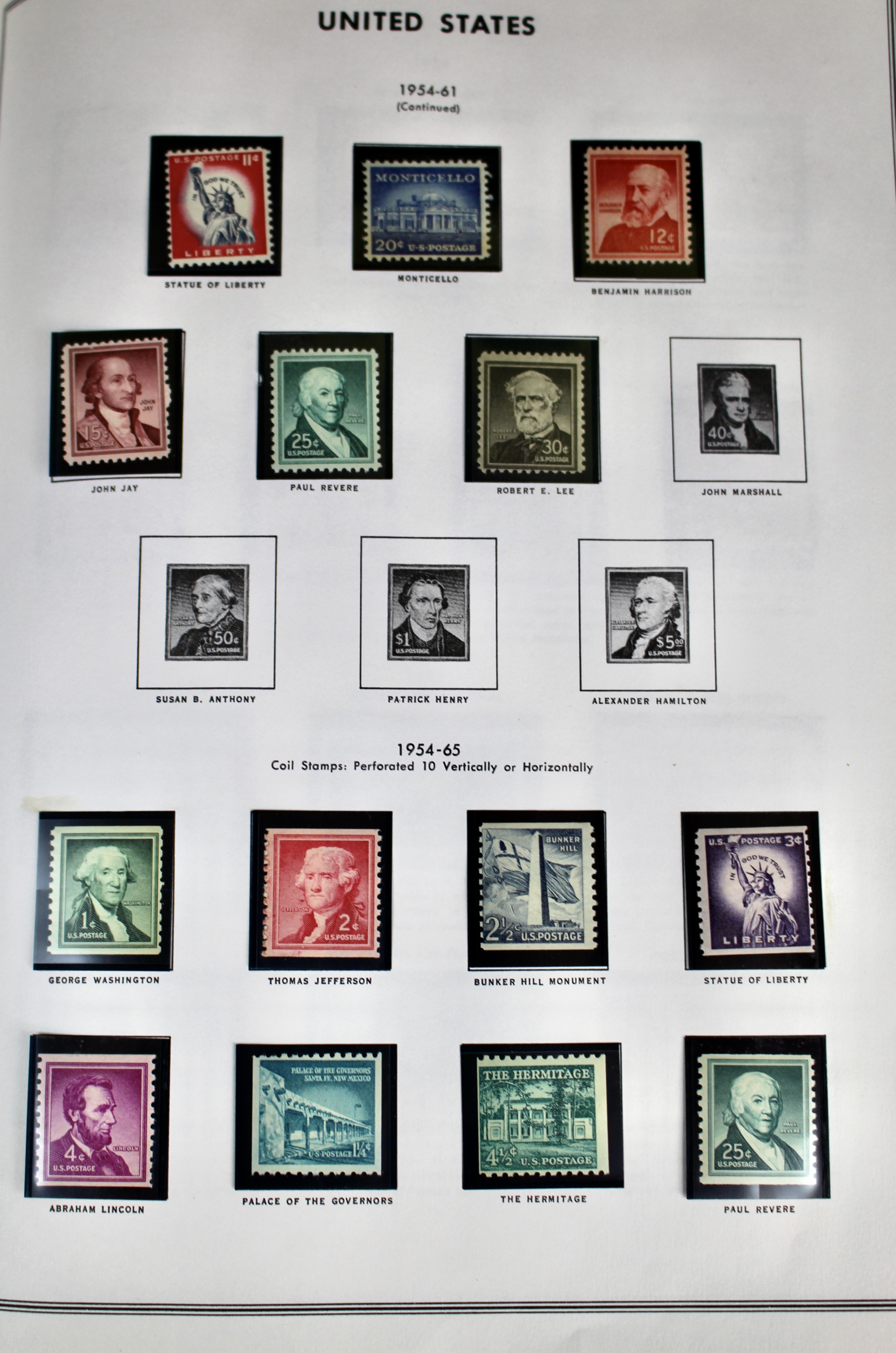 U.S. Postage Stamp Collection, 1851 to 1969