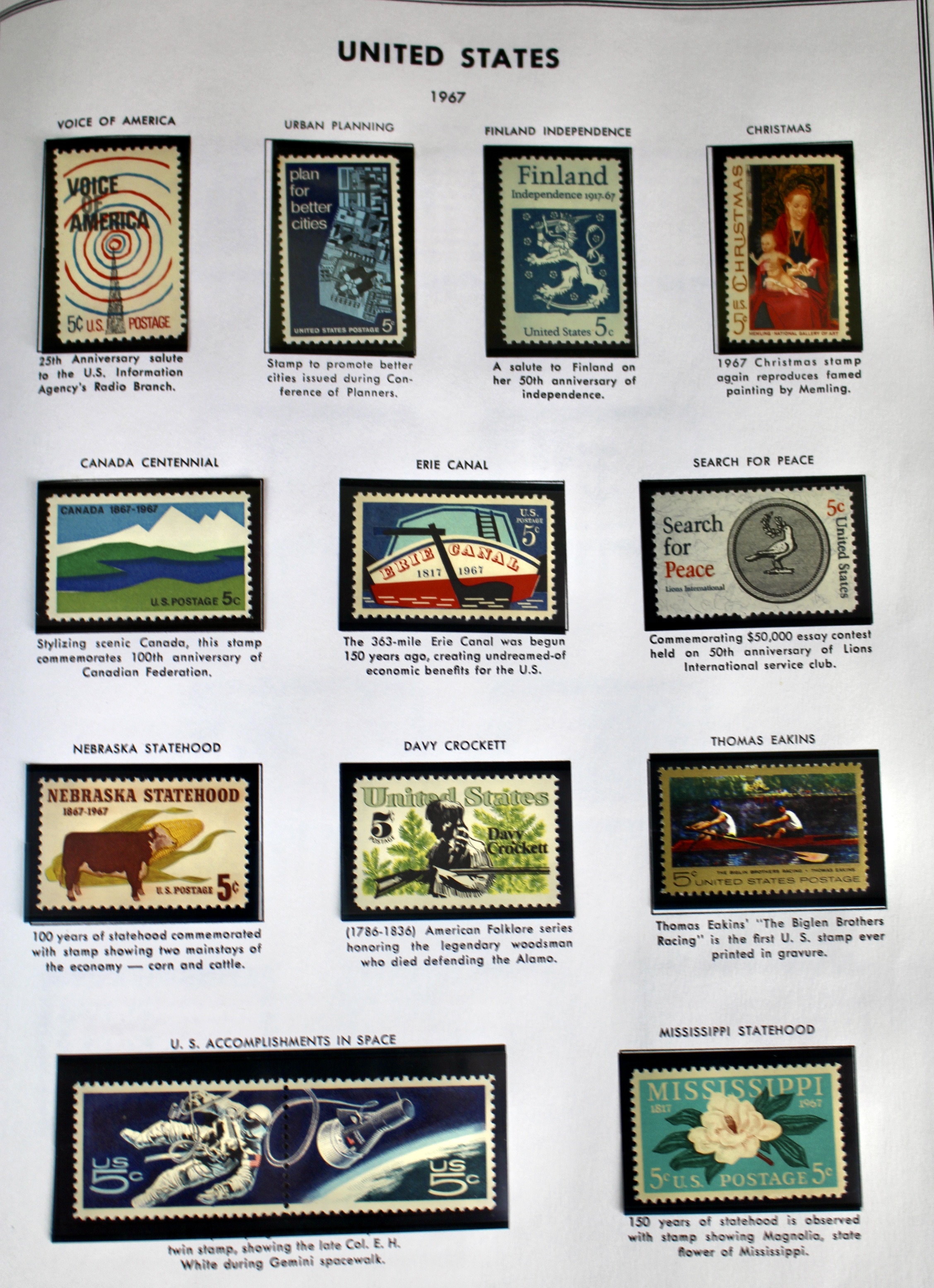 U.S. Postage Stamp Collection, 1851 to 1969